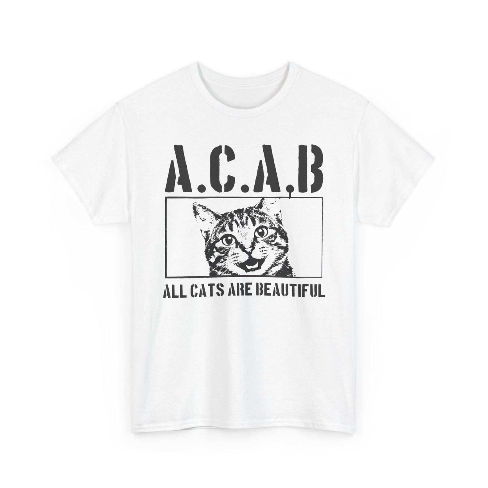 ACAB “All Cats Are Beautiful” T-Shirt — Cute Cat Lover Graphic Tee