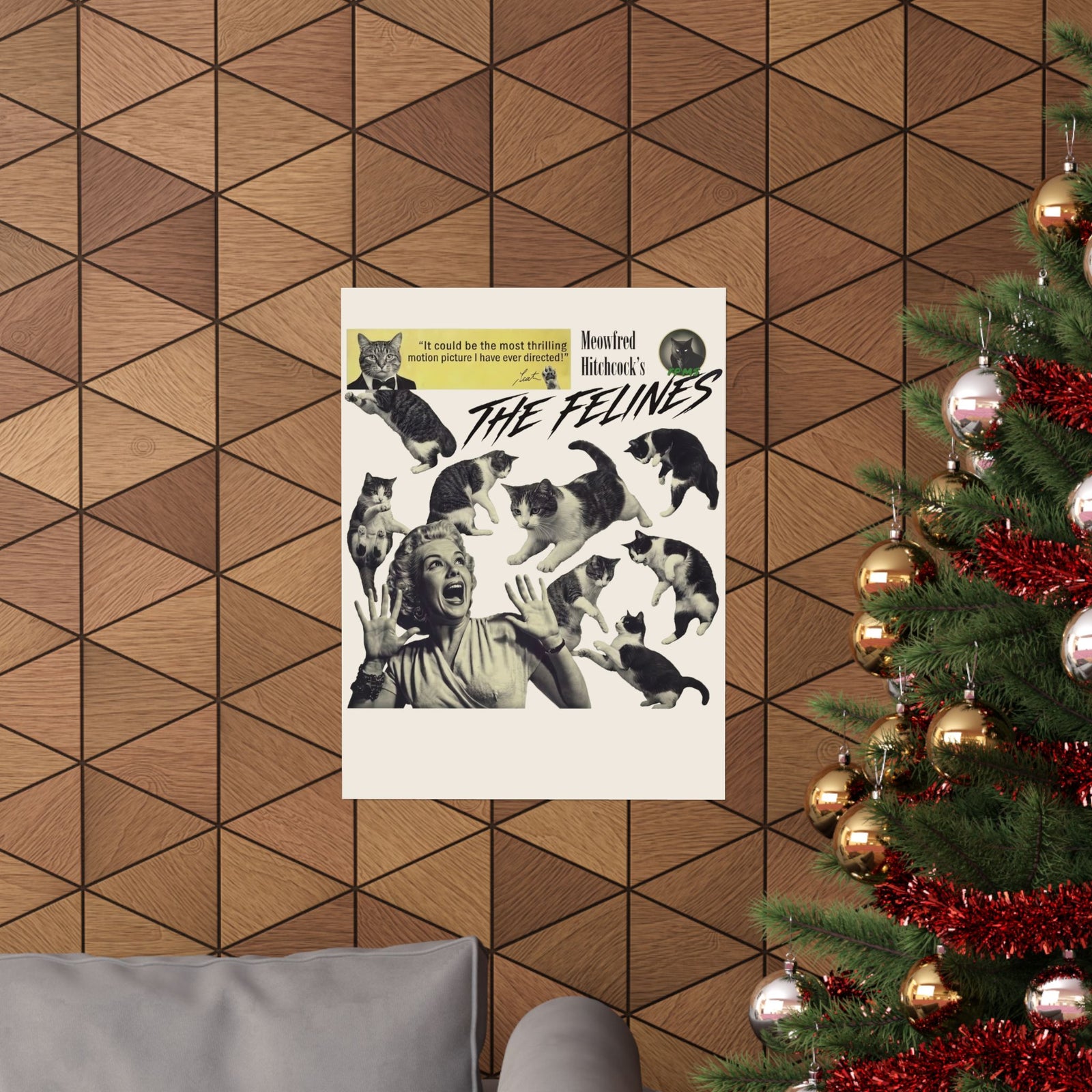 Retro Felines Poster — Vintage Cat Graphic Poster