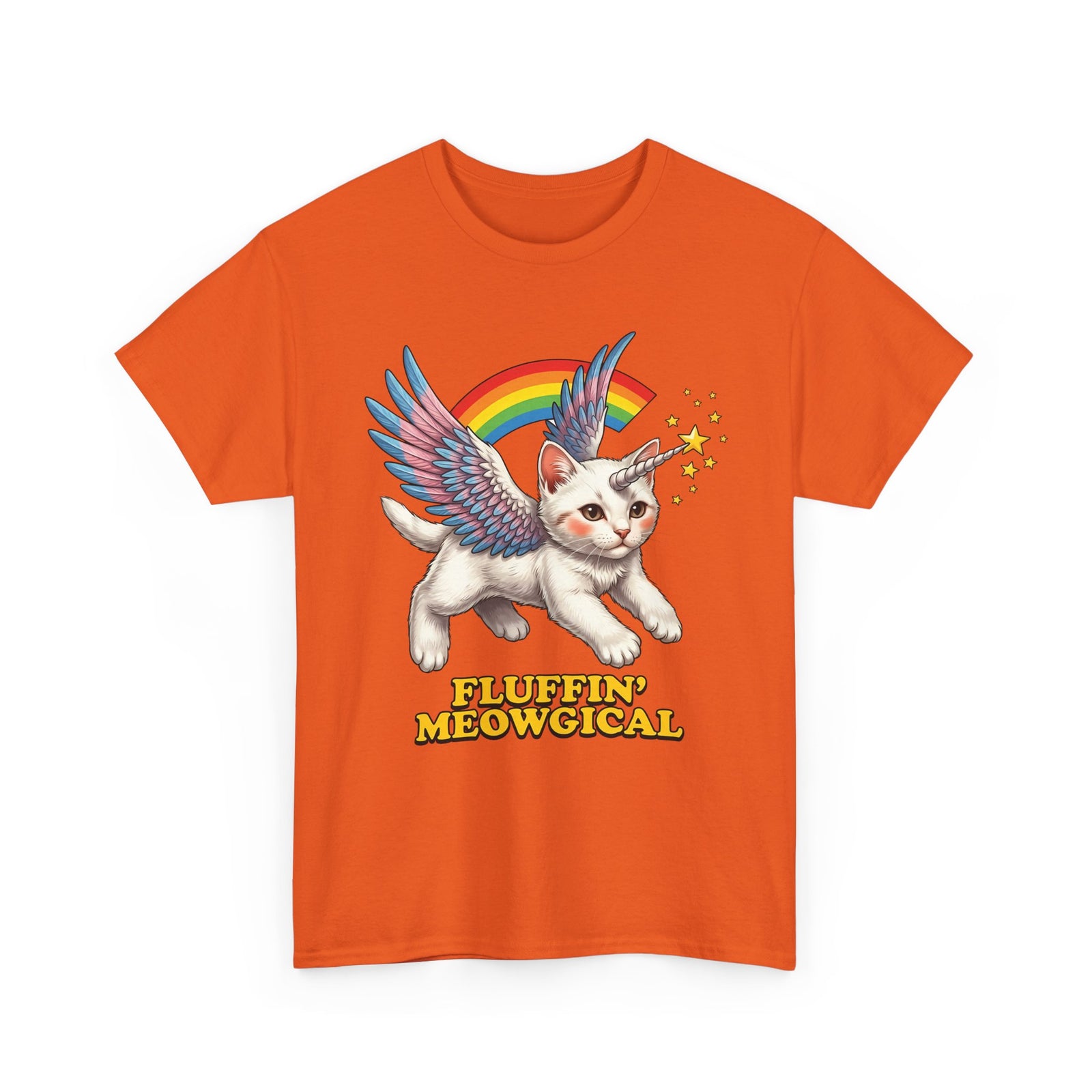Fluffin' Meowgical Cat T-Shirt — Cute Unicorn Kitten Graphic