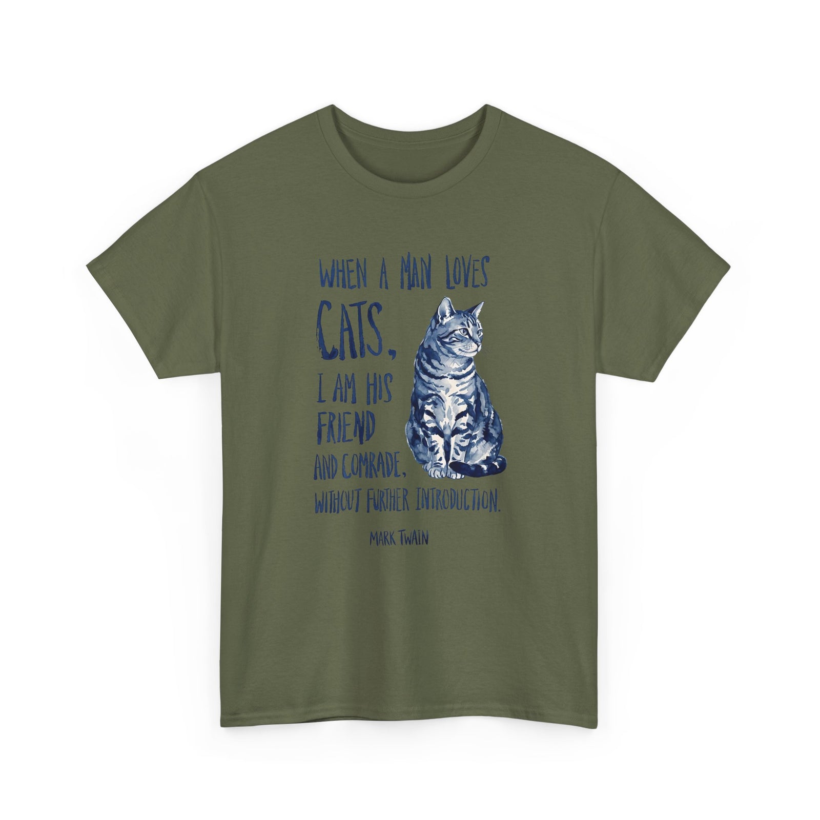 "When a Man Loves Cats" Graphic Tee — Funny Cat Lover T-Shirt