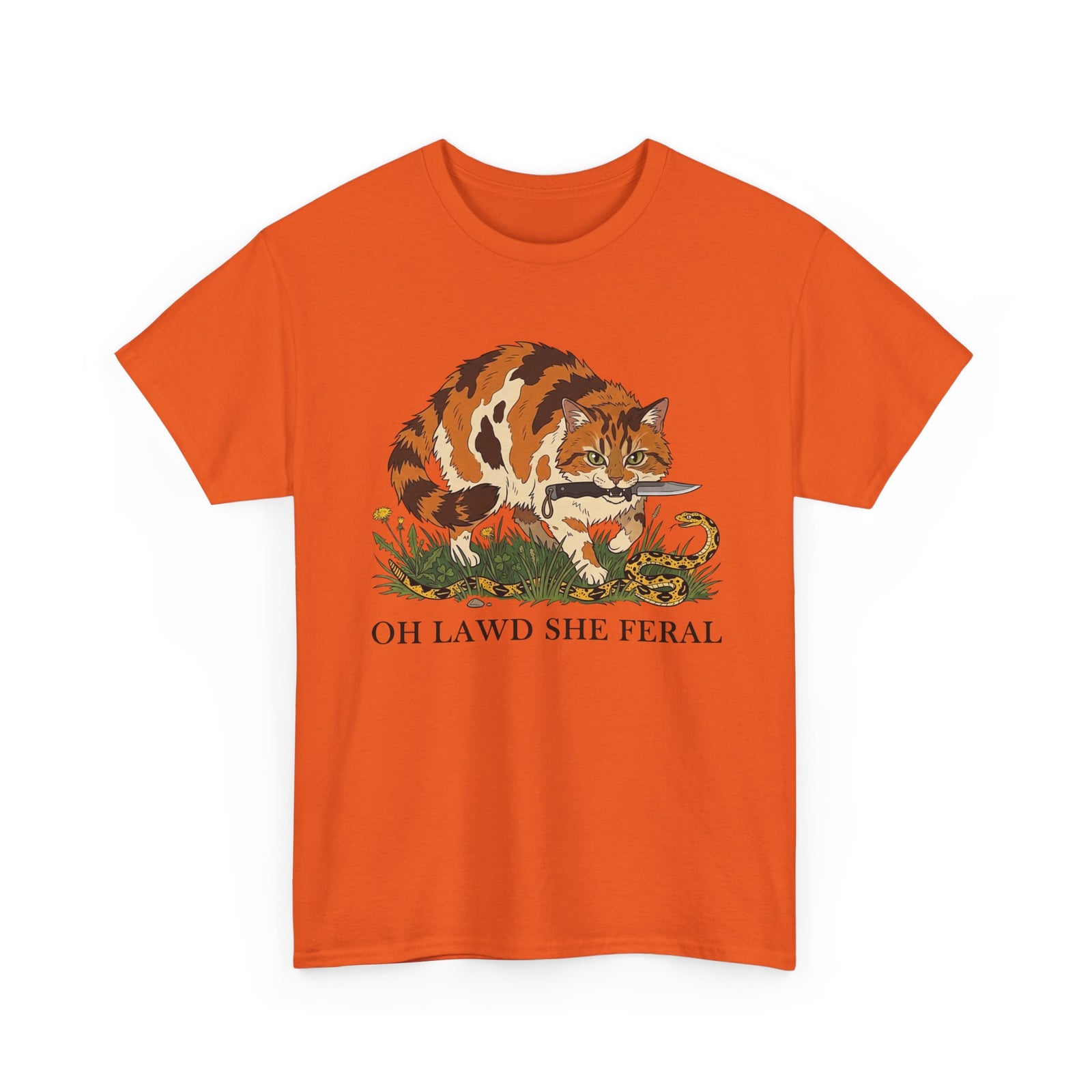 Feral Cats Tee — “Oh Lawd She Feral Cats!” Graphic T-Shirt