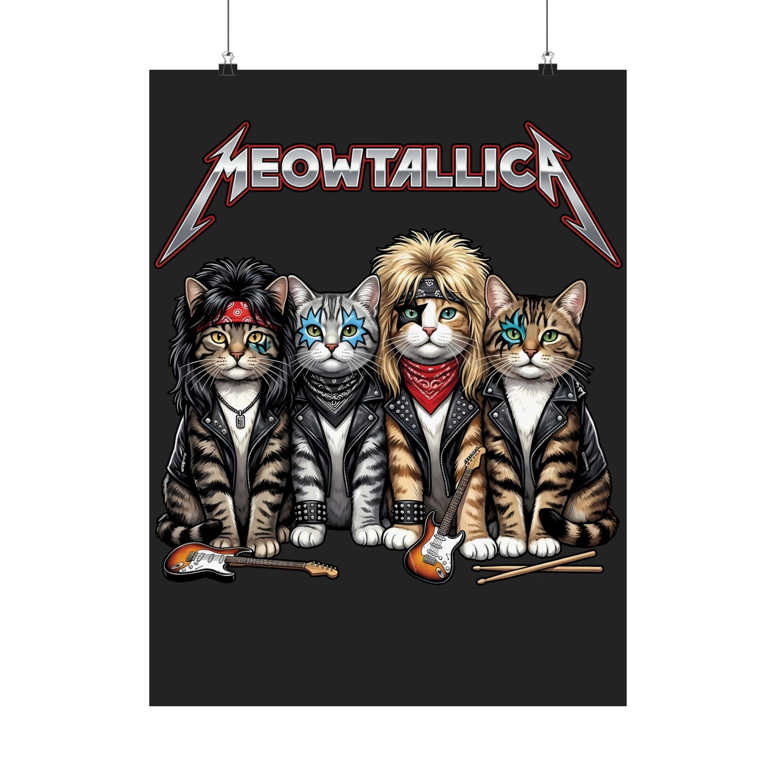 Meowtallica Heavy Metal Cat Poster