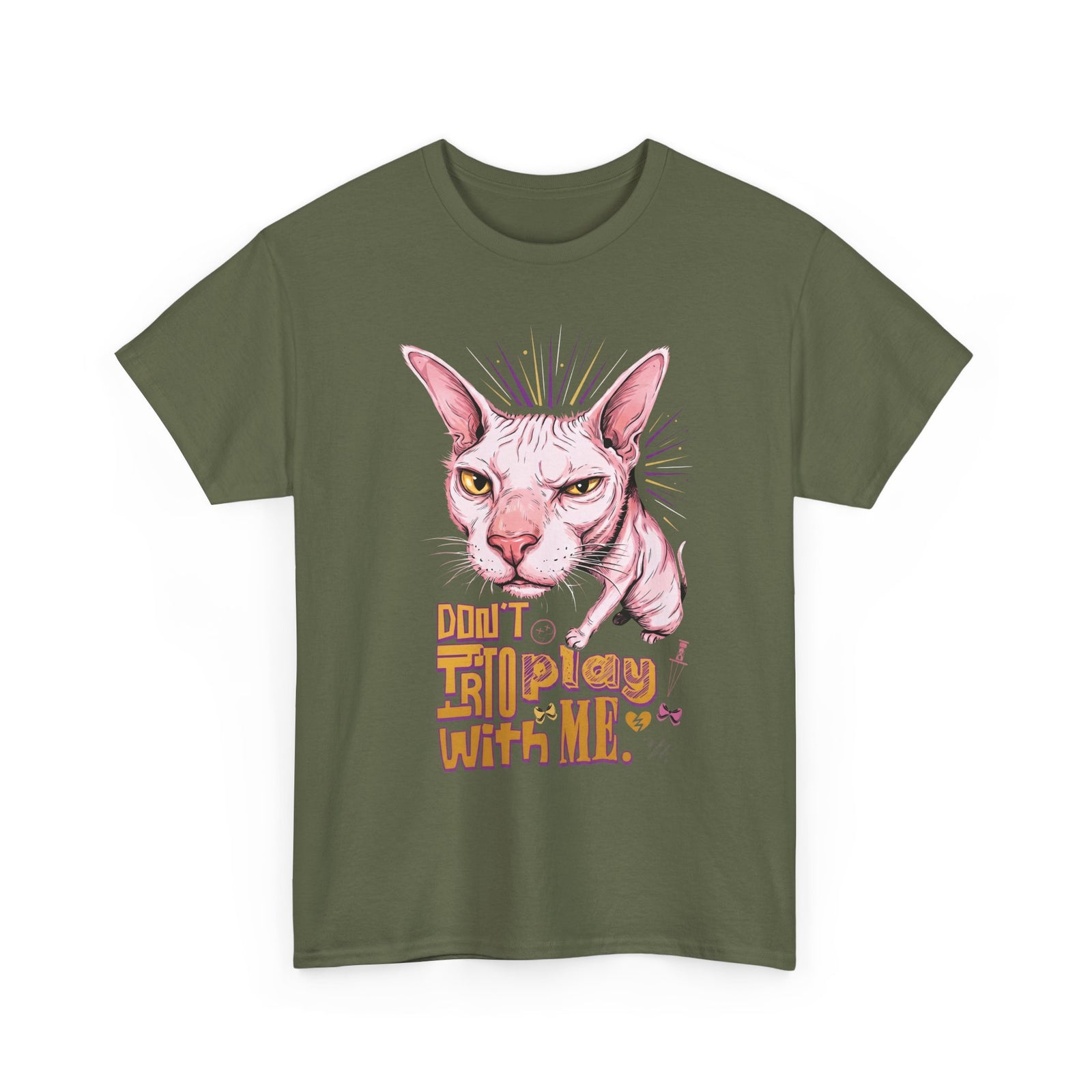 Don't Try To Play With Me T-Shirt — Funny Angry Sphynx Cat Graphic Tee