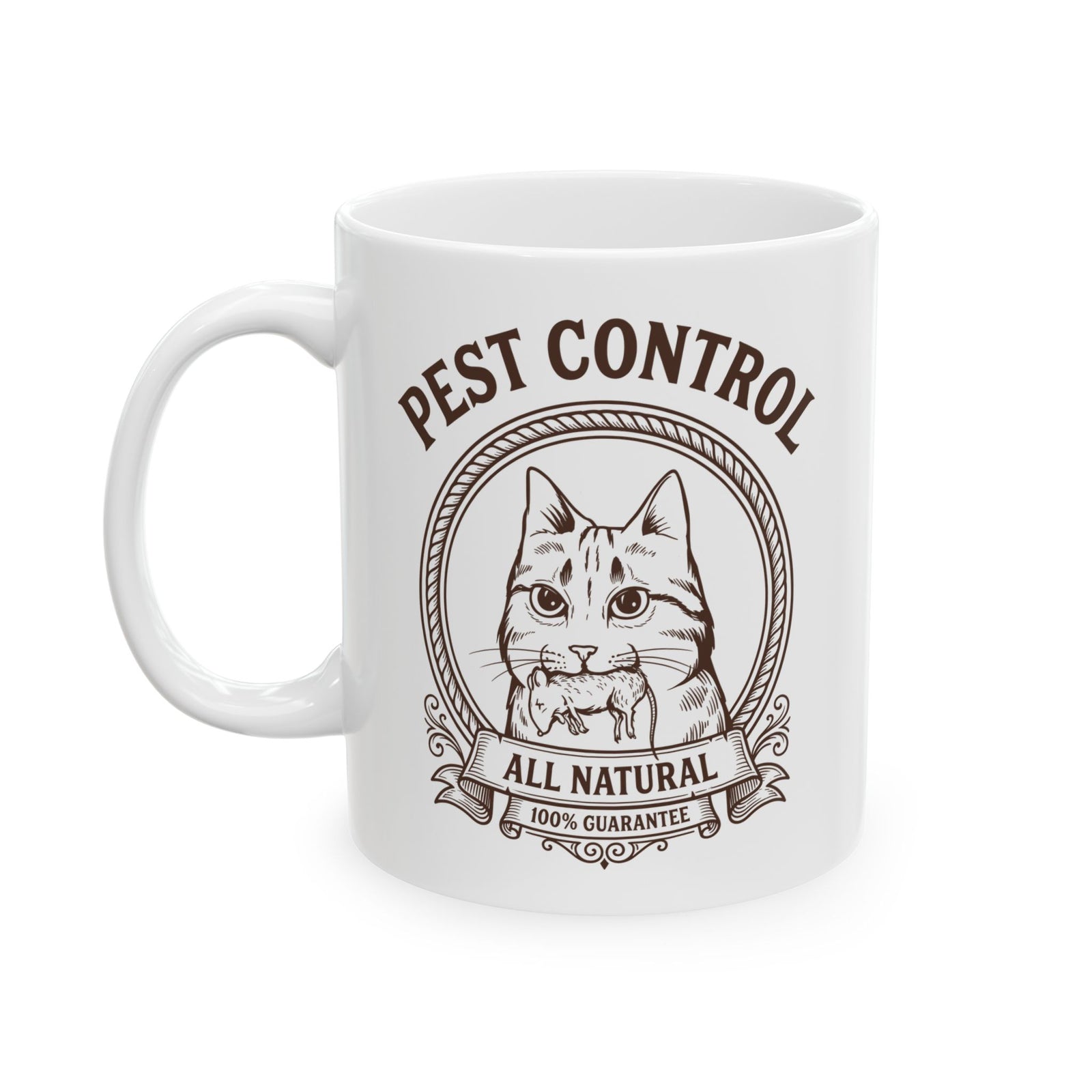 All Natural Pest Control – Funny Cat Ceramic Mug
