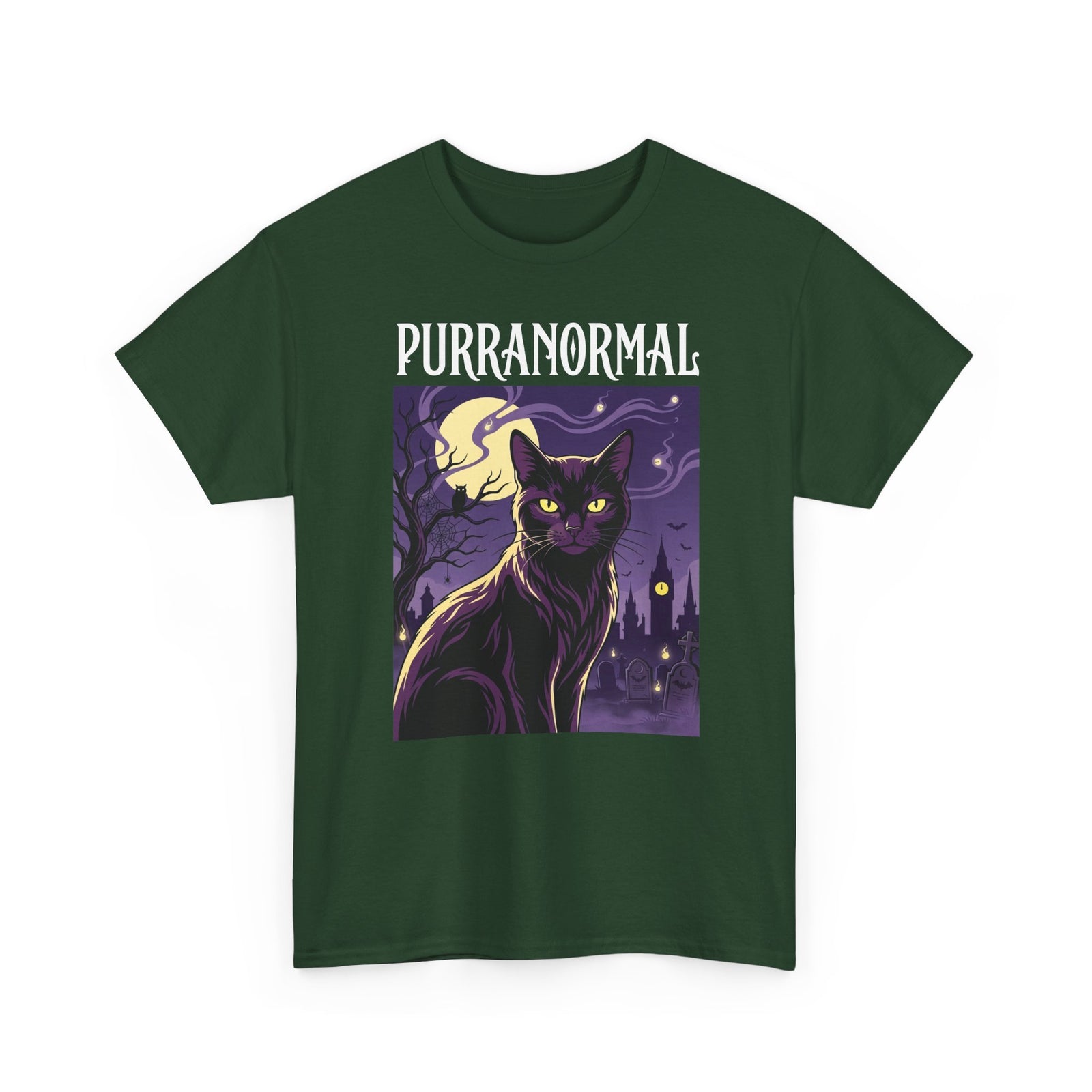 Purranormal Cat T-Shirt — Paranormal Cat Spooky Cat Graphic Tee