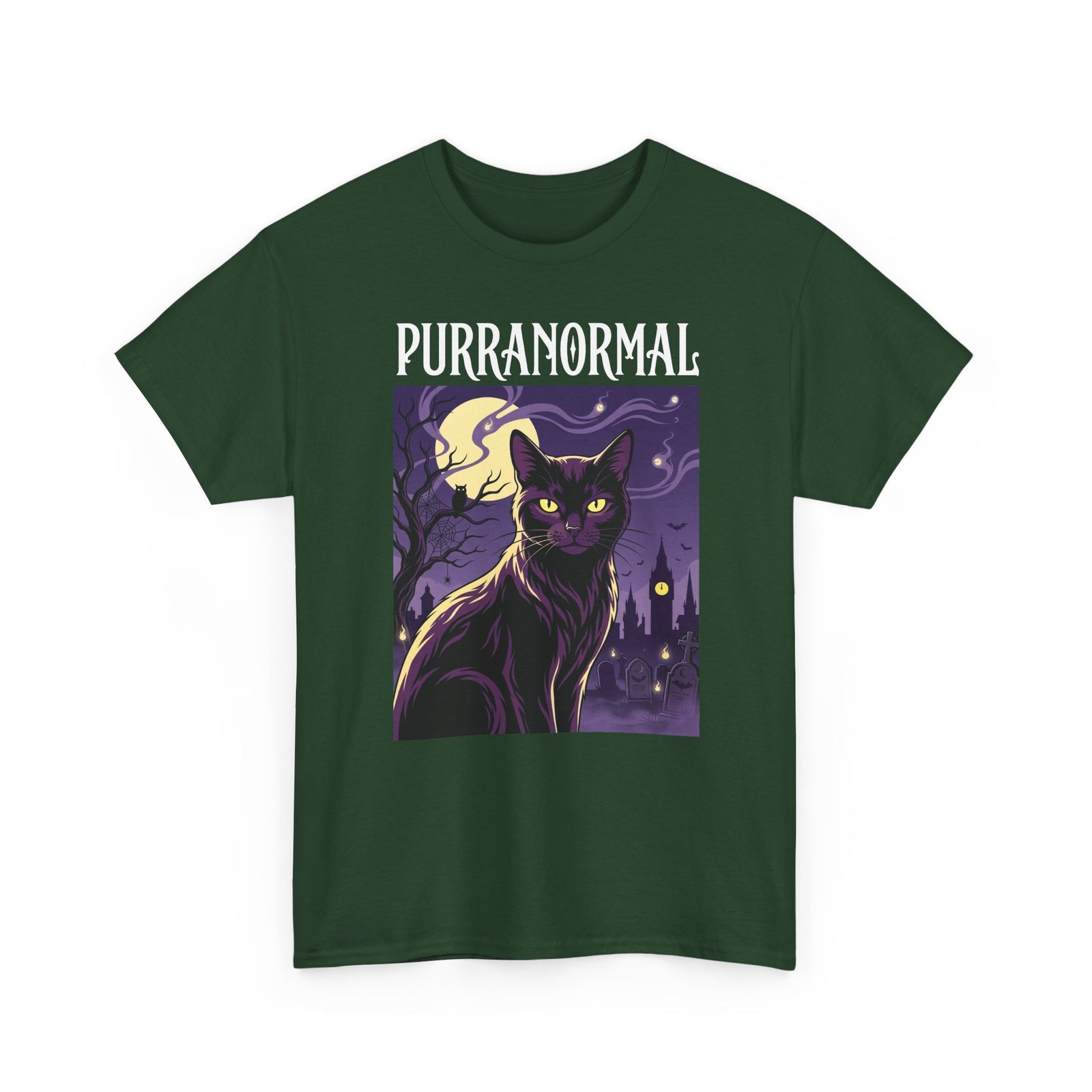 Purranormal Cat T-Shirt — Paranormal Cat Spooky Cat Graphic Tee