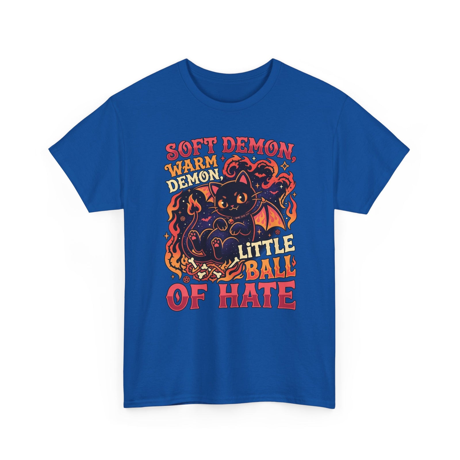 Soft Demon Cat T-Shirt — "Little Ball of Hate" Cute Demon Kitty Tee