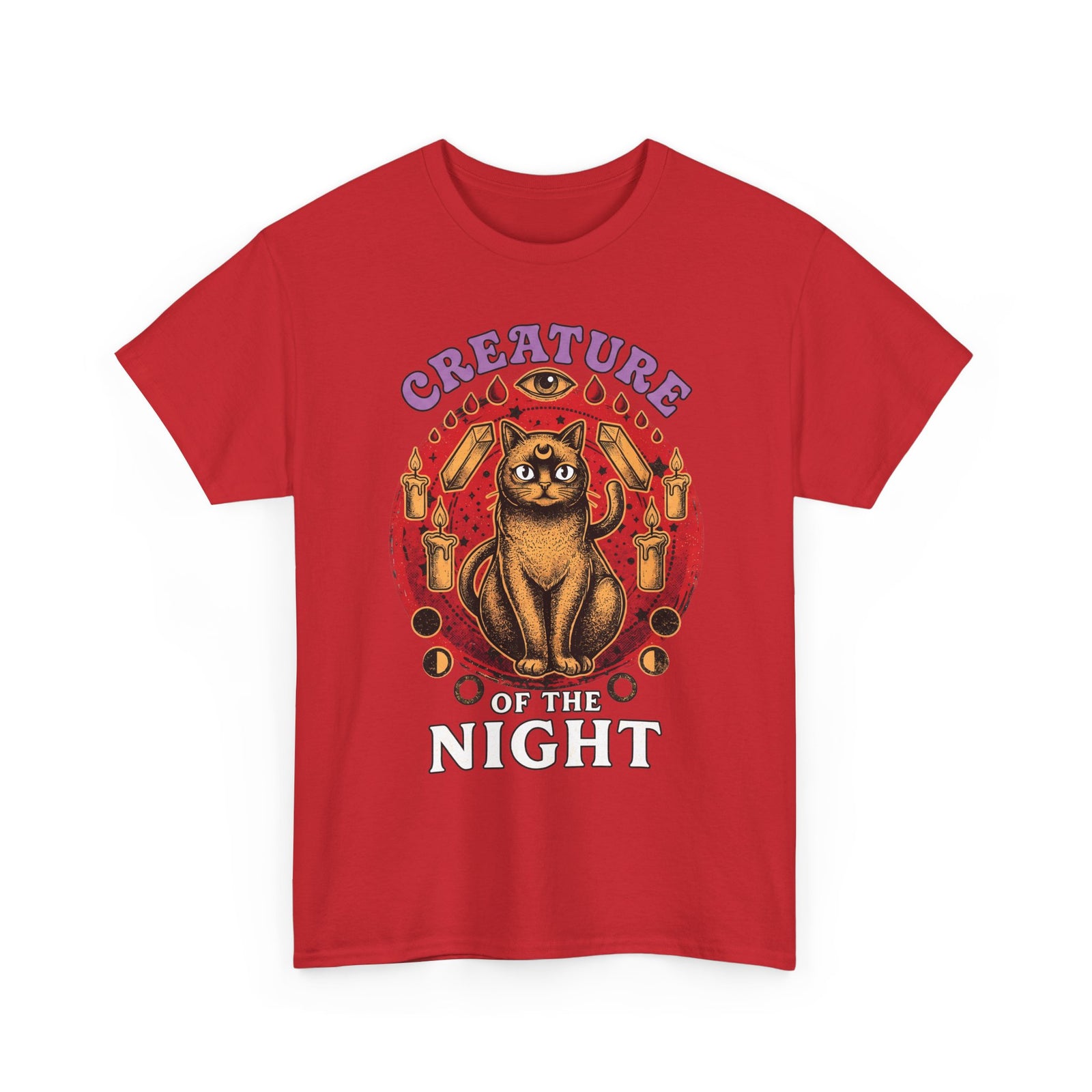 Creature Of The Night Cat T-Shirt — Mystical Occult Black Cat Graphic Tee