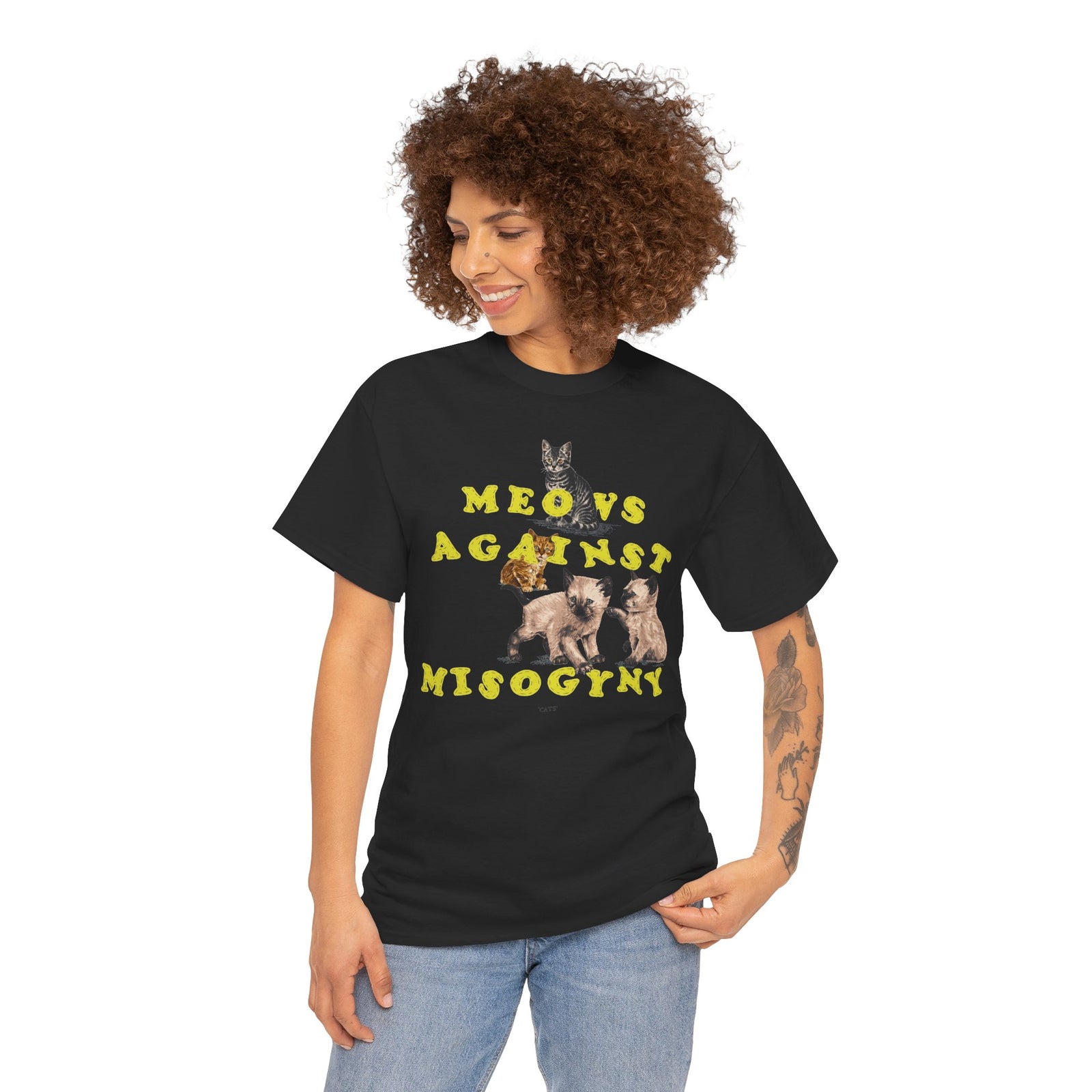 Meows Against Misogyny T-Shirt — Feminist Cat Graphic Tee