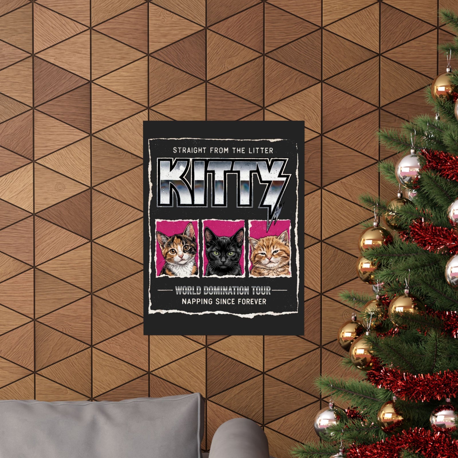 Straight From the Litter Kitty Poster Funny Cat Lover Poster