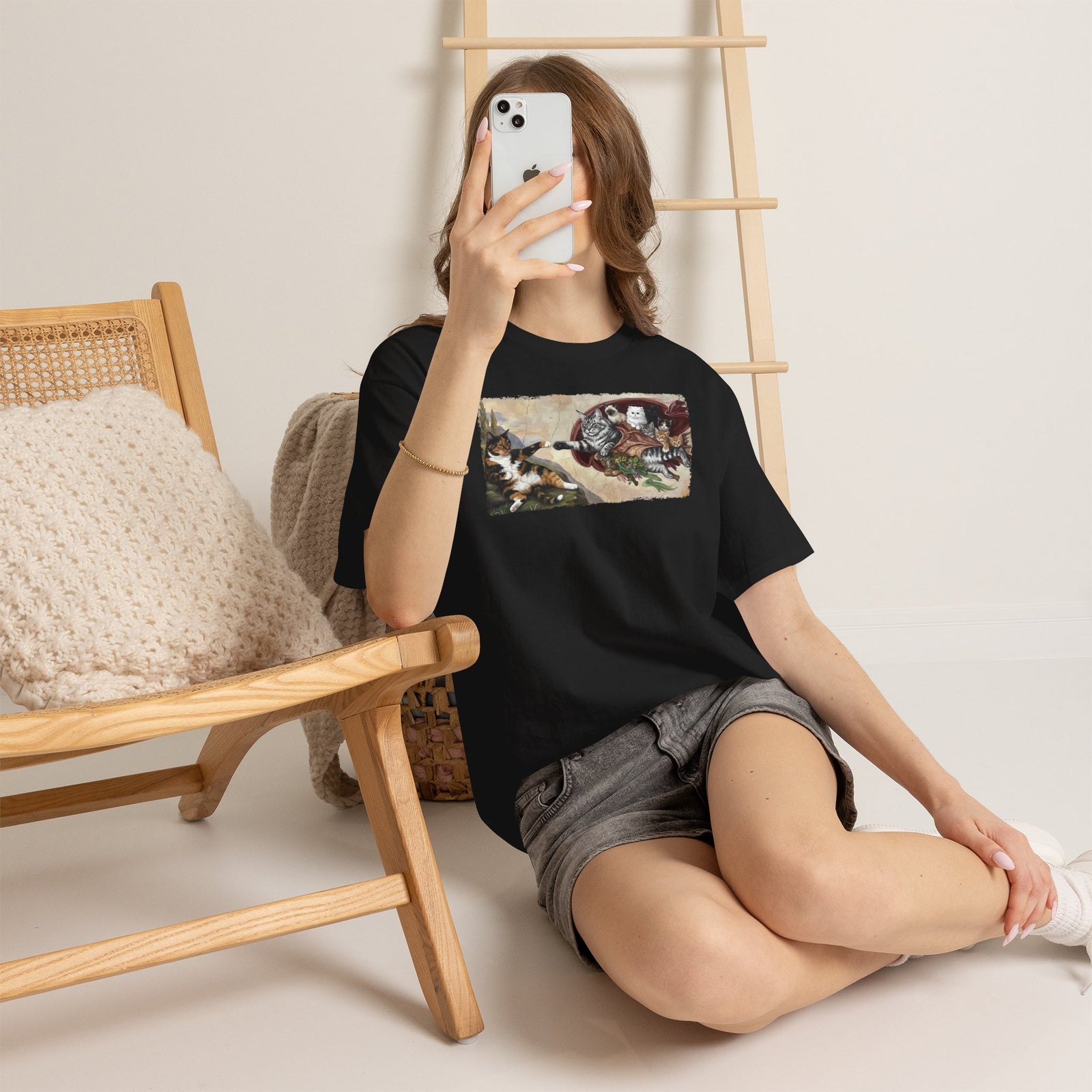 The Creation of Adam Cats T-Shirt