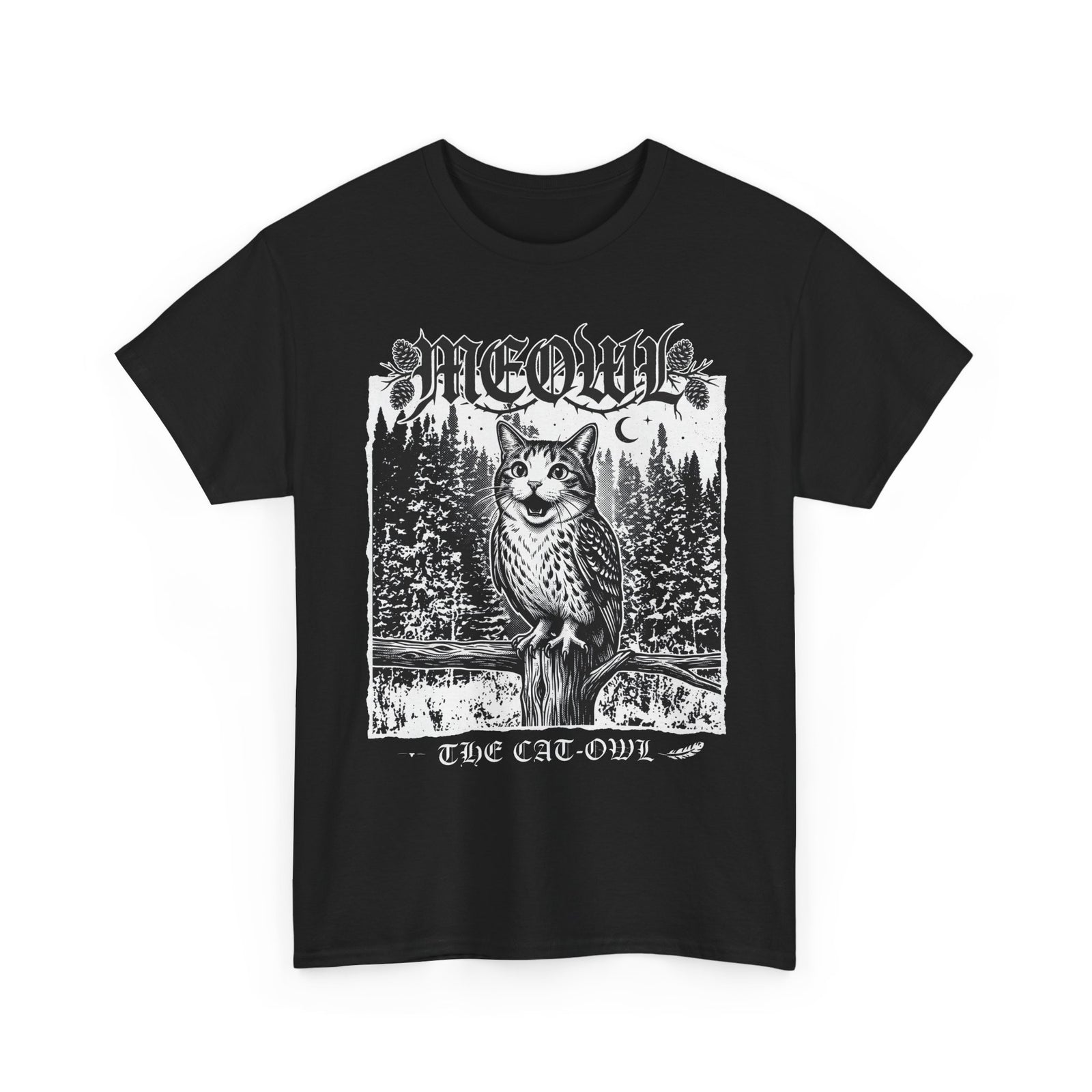 Funny "Meowl the Cat Owl" T‑Shirt