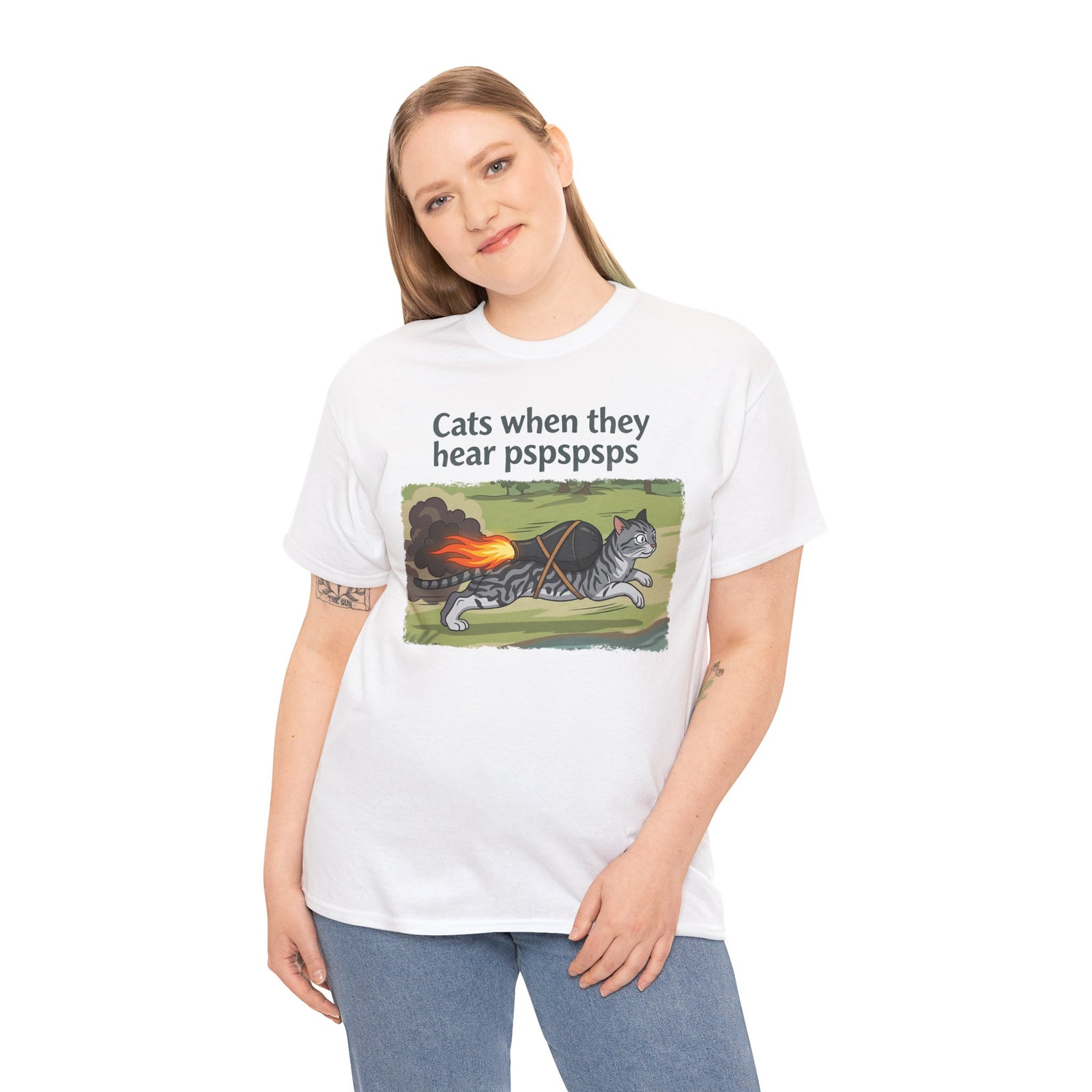 Cats When They Heard 'pspspsps' T-Shirt