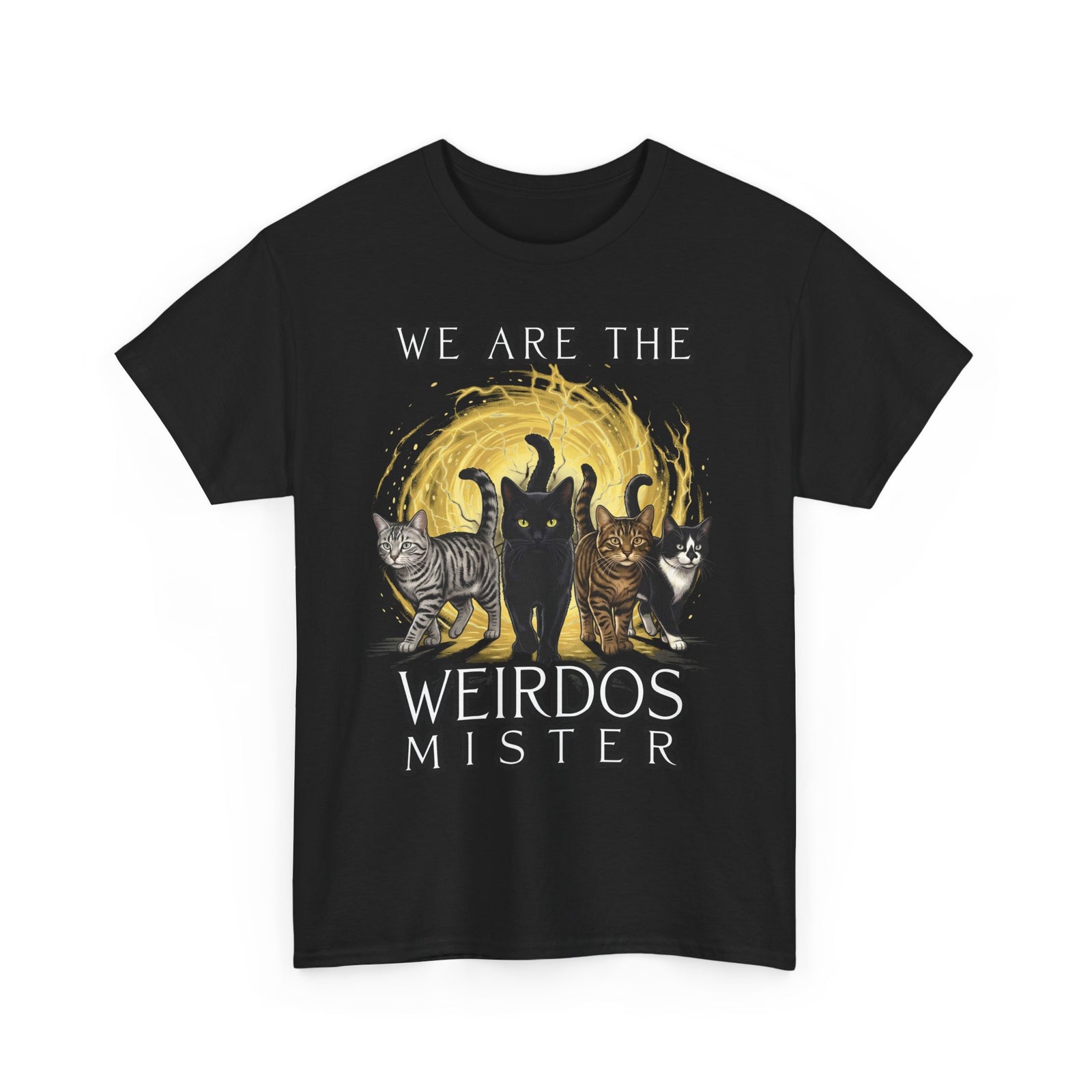 We Are The Weirdos Mister Tee — Gothic Cat Witchcraft Graphic T-Shirt