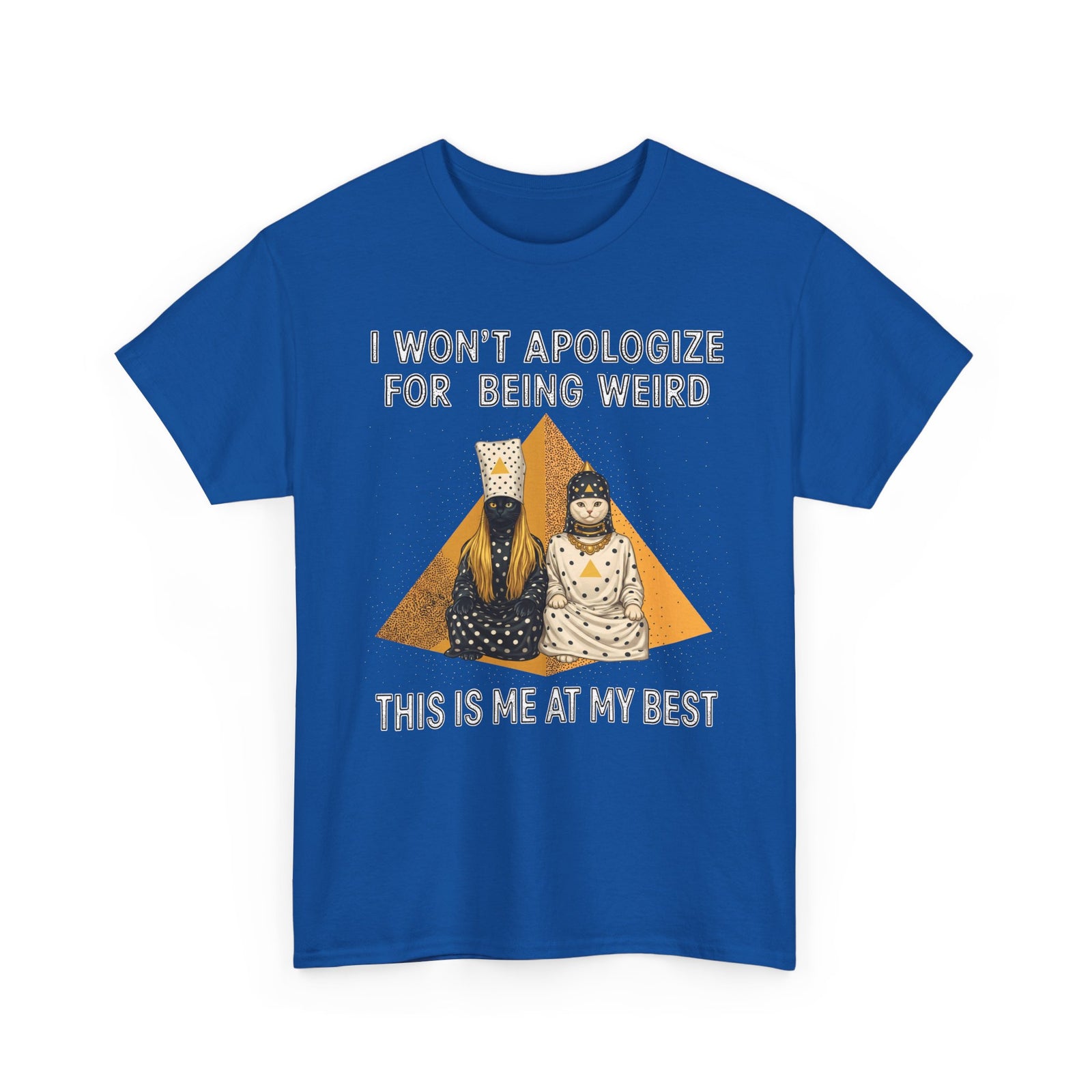I Won't Apologize For Being Weird T-Shirt — Surreal Retro Cult Cats Graphic