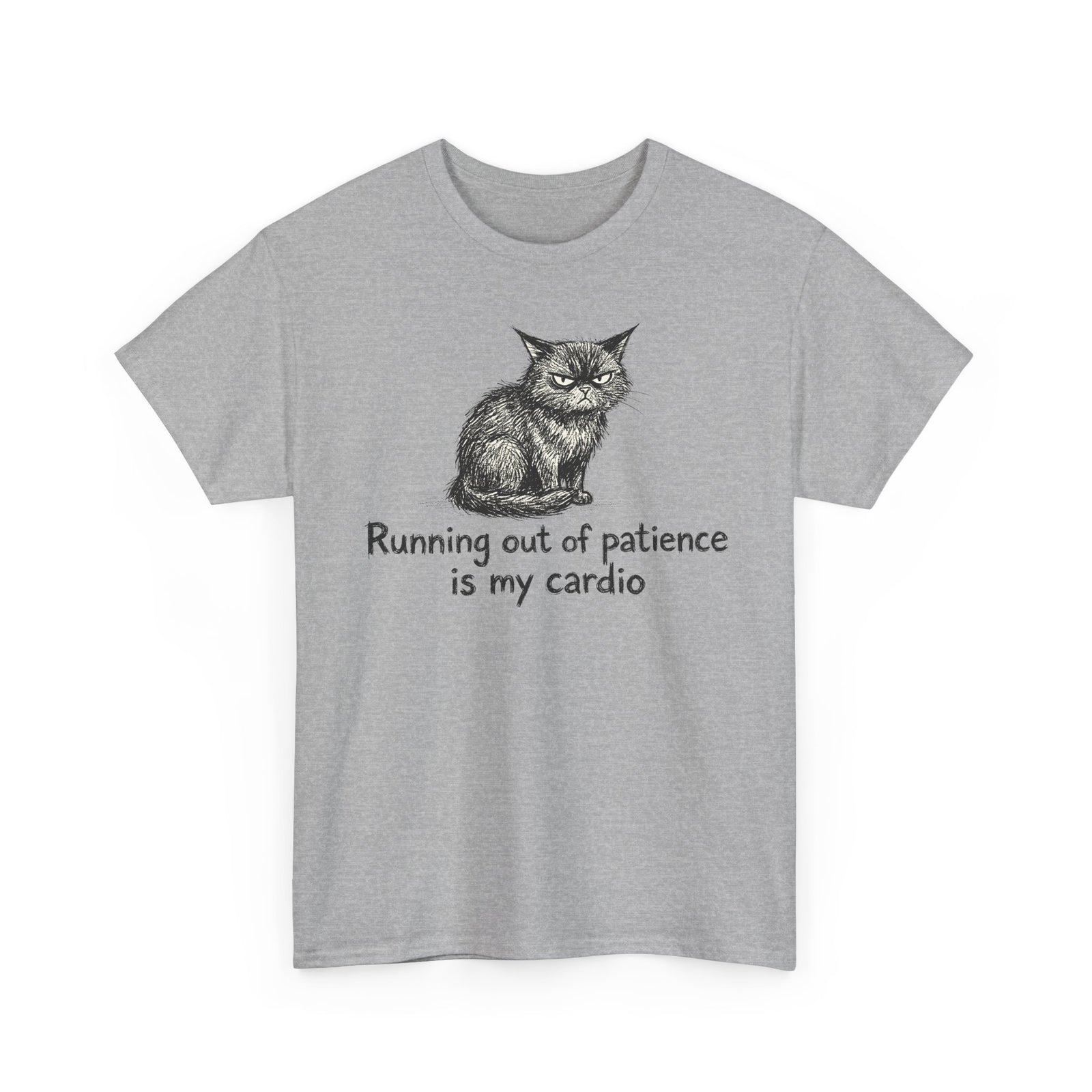 Running Out Of Patience Is My Cardio Cat T-Shirt