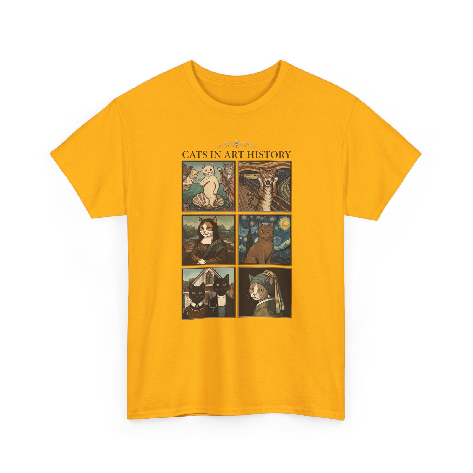Cats in Art History T-Shirt — Vintage Art Cat Tee for Cat Lovers & Art Fans