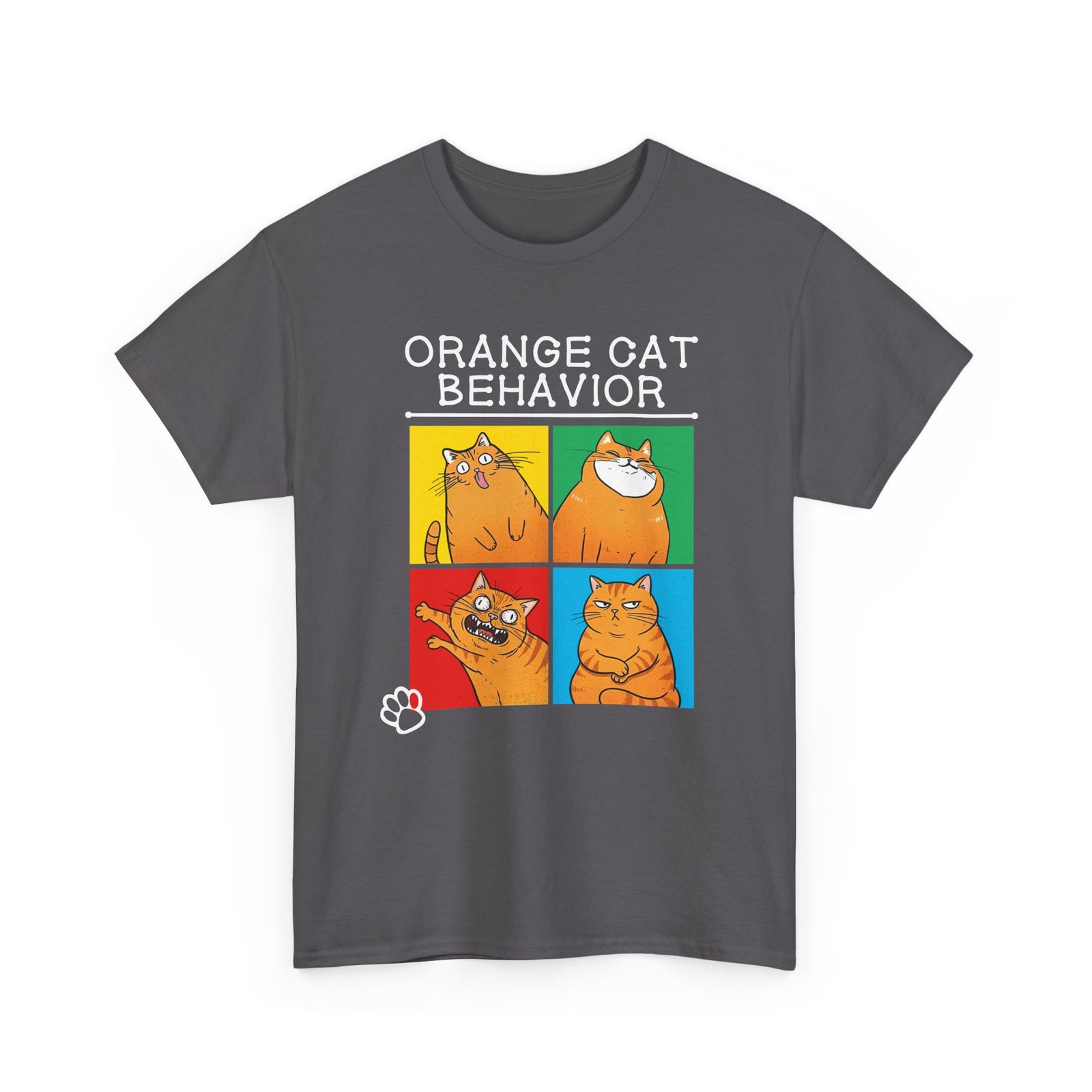 Orange Cat Behavior T-Shirt Funny Cat Lover Tee