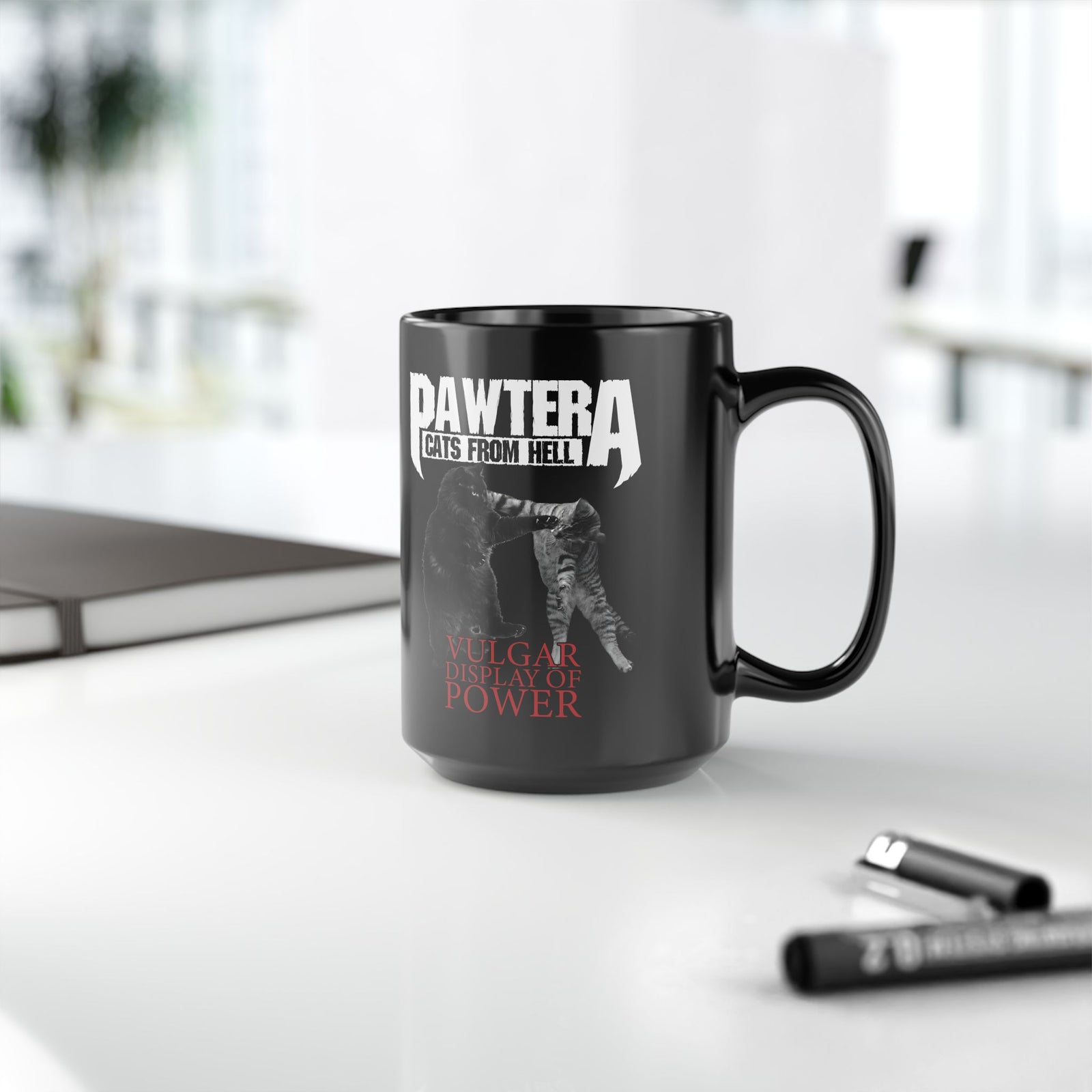 Pawtera Cats From Hell Black Mug