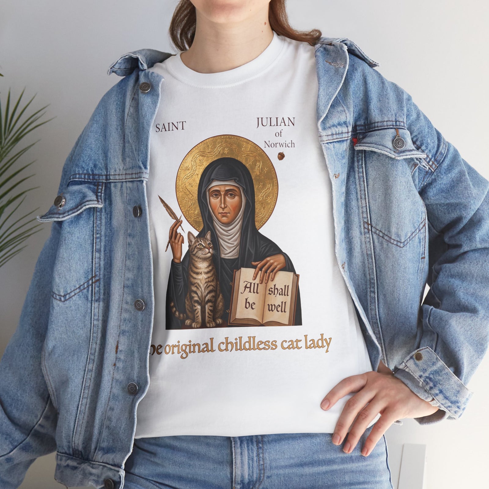 Saint Julian of Norwich Cat Lady T-Shirt — The Original Childless Cat Lady