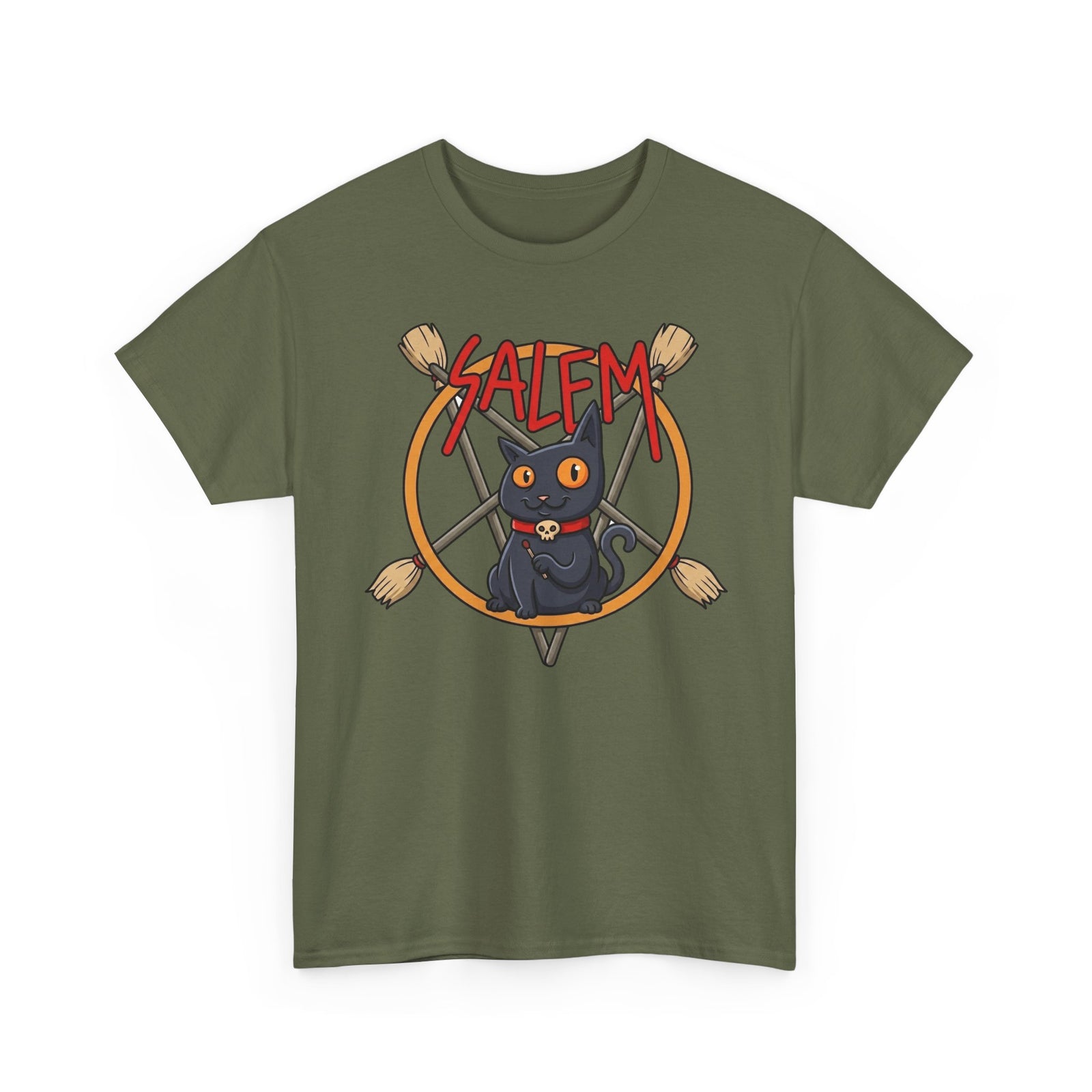 Salem Black Cat T-Shirt — Spooky Vintage Cat Tee
