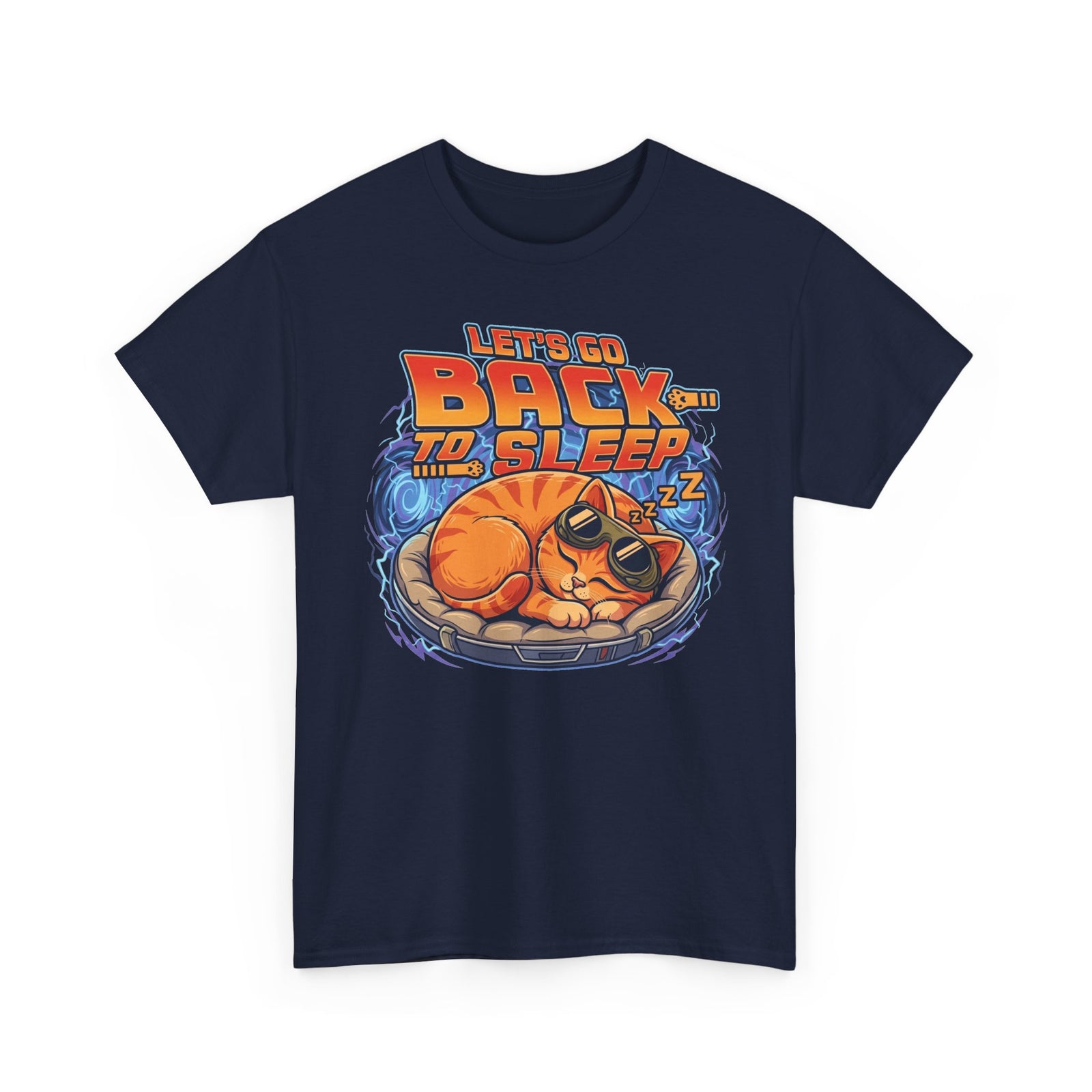 Back to Sleep Cat T-Shirt — Retro Sleepy Cat Graphic Tee
