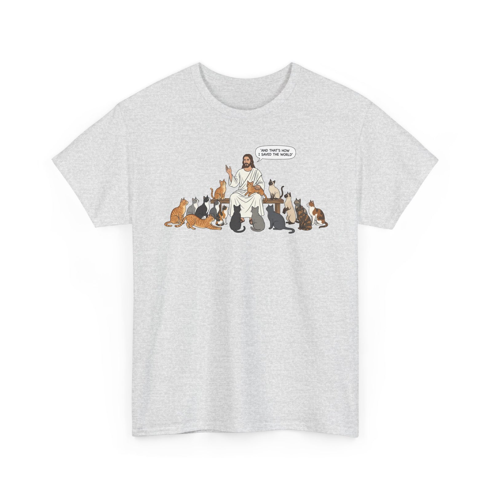Cats & Jesus T-Shirt — Faith + Feline Graphic Tee