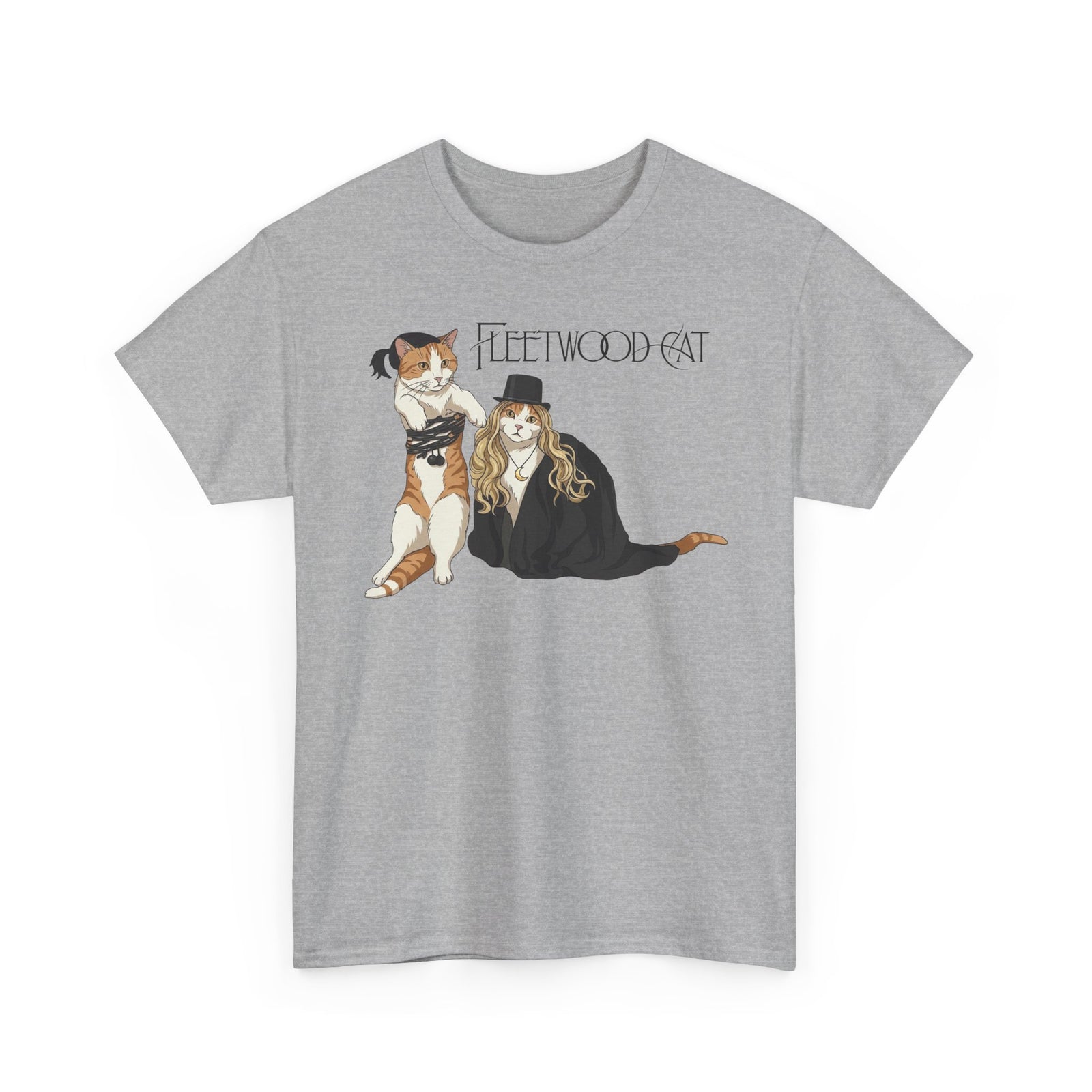 Fleetwood Cat T-Shirt – Vintage Band-Inspired Cat Graphic Tee