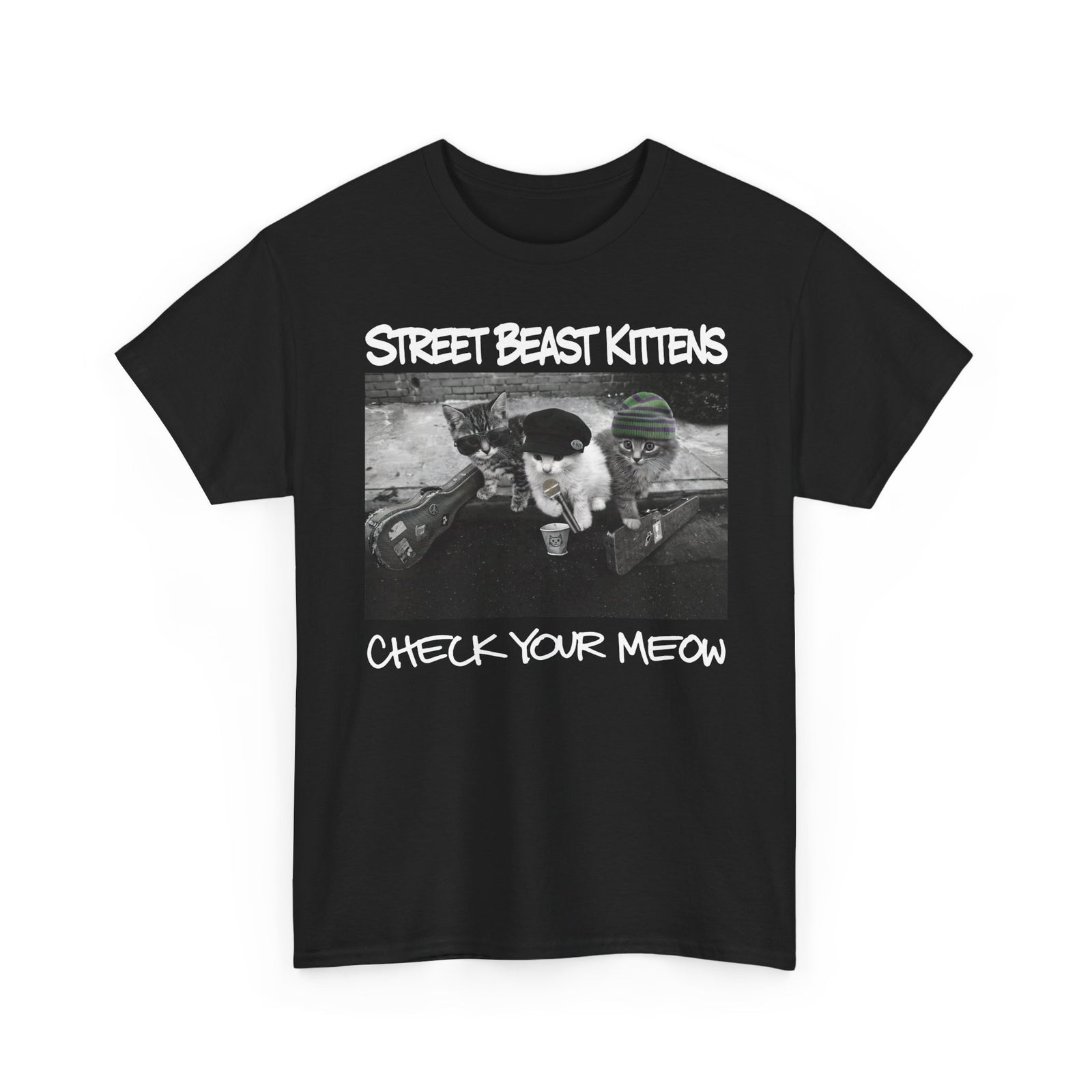 Street Beast Kittens "Check Your Meow" T-Shirt