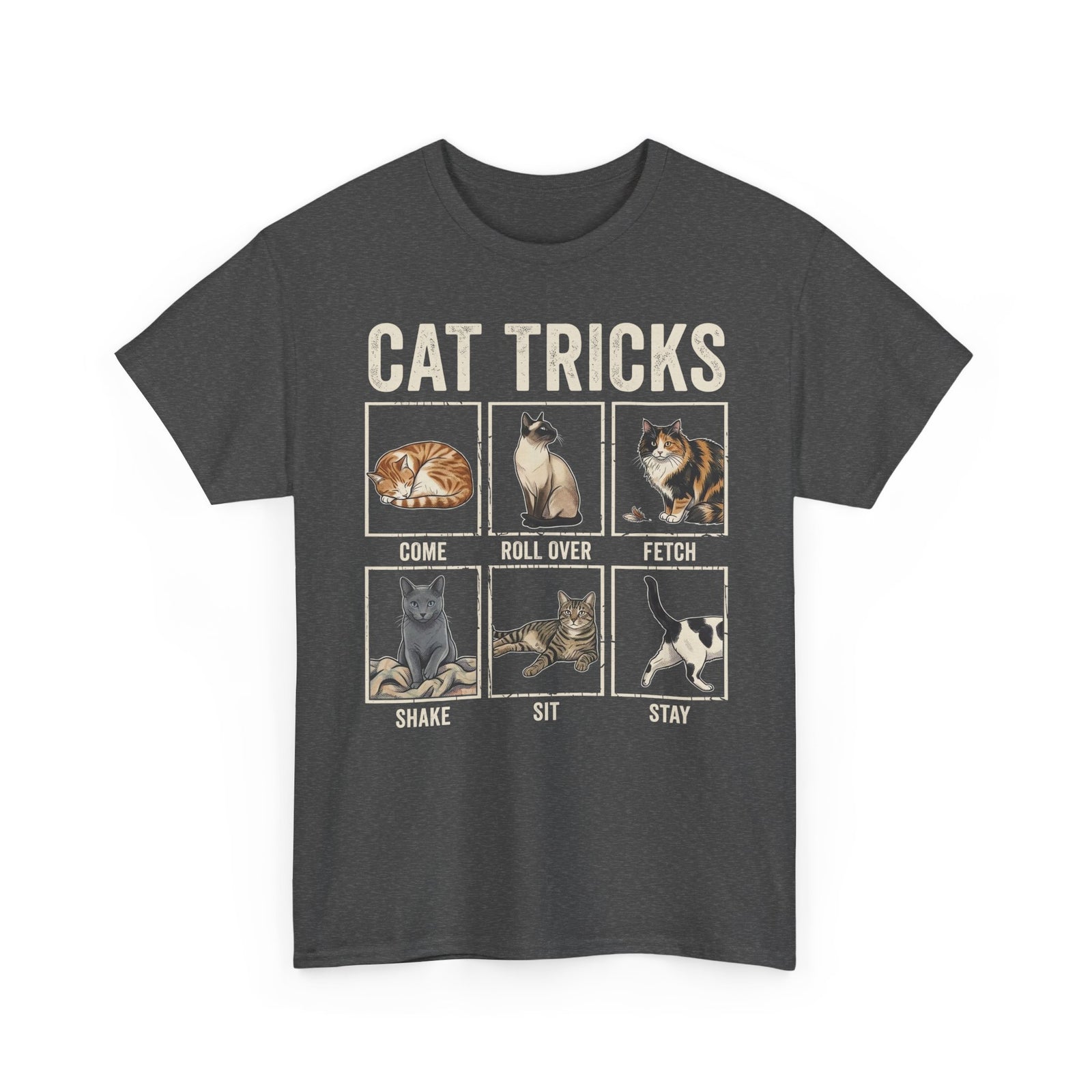 Funny Cat Tricks T-Shirt — Cute Cat Humor Tee