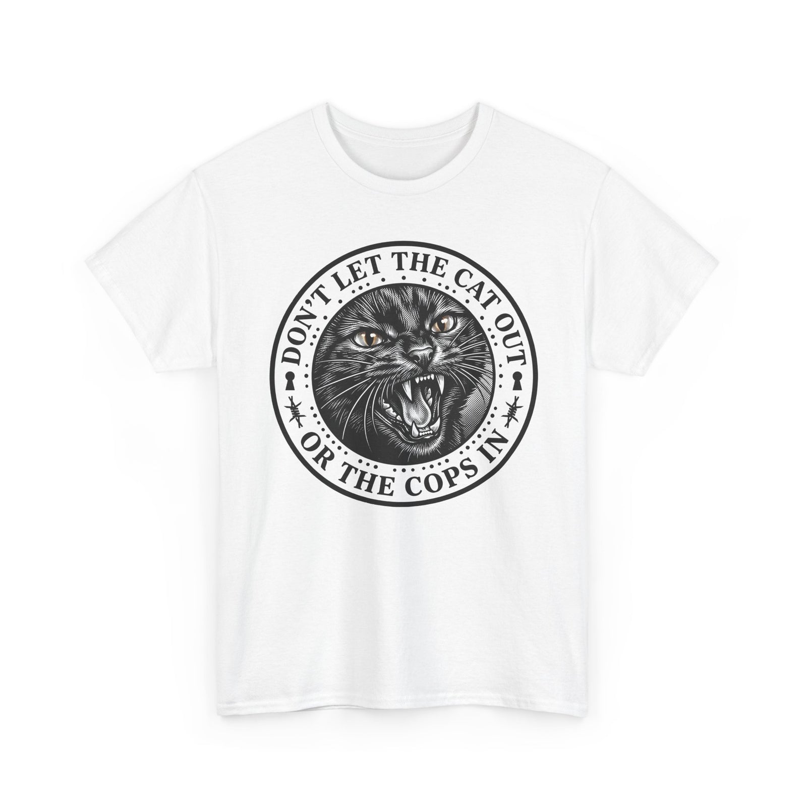 Don't Let The Cat Out T-Shirt — Funny Cat Lover Tee