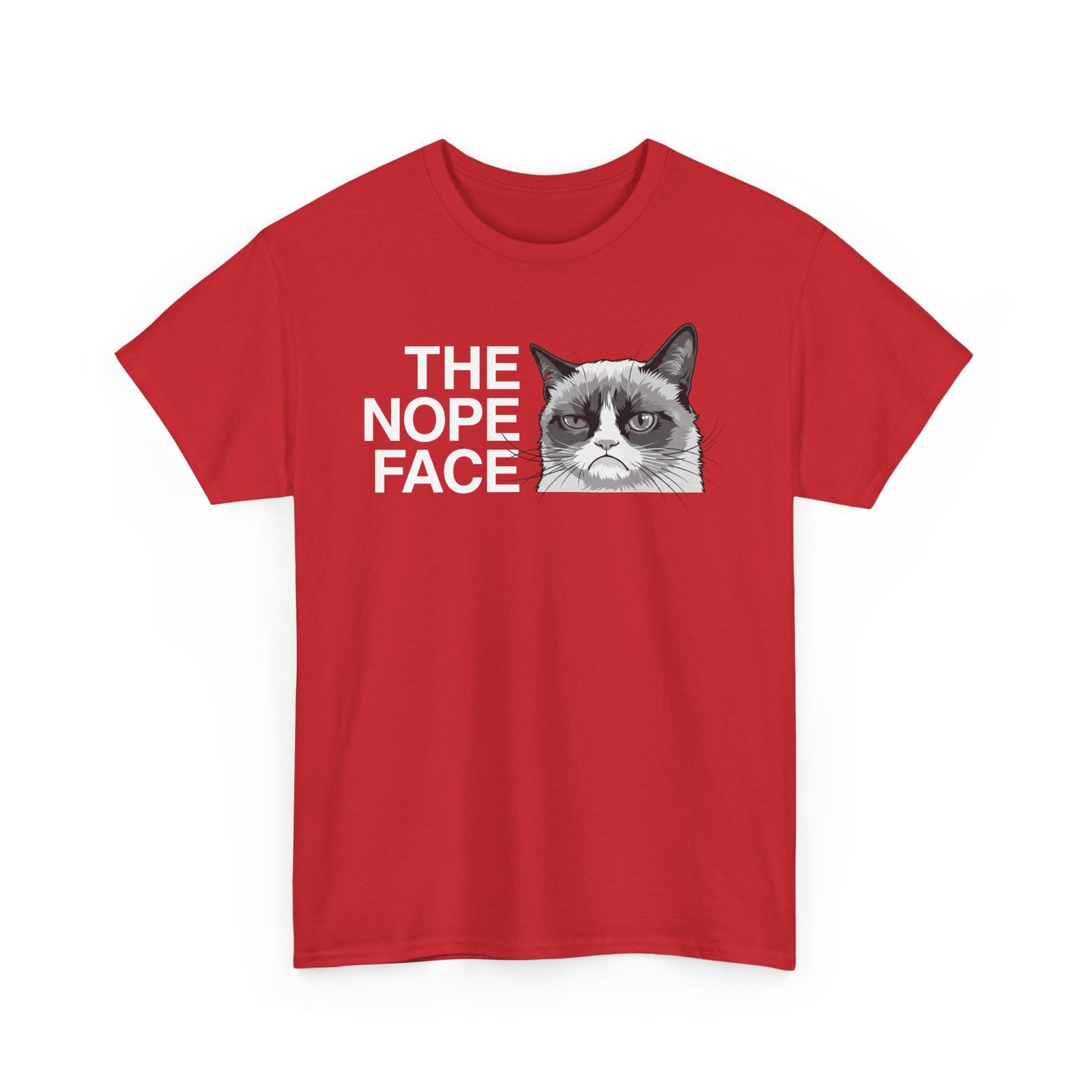 Nope Face Cat T-Shirt — Funny Cat Graphic Tee