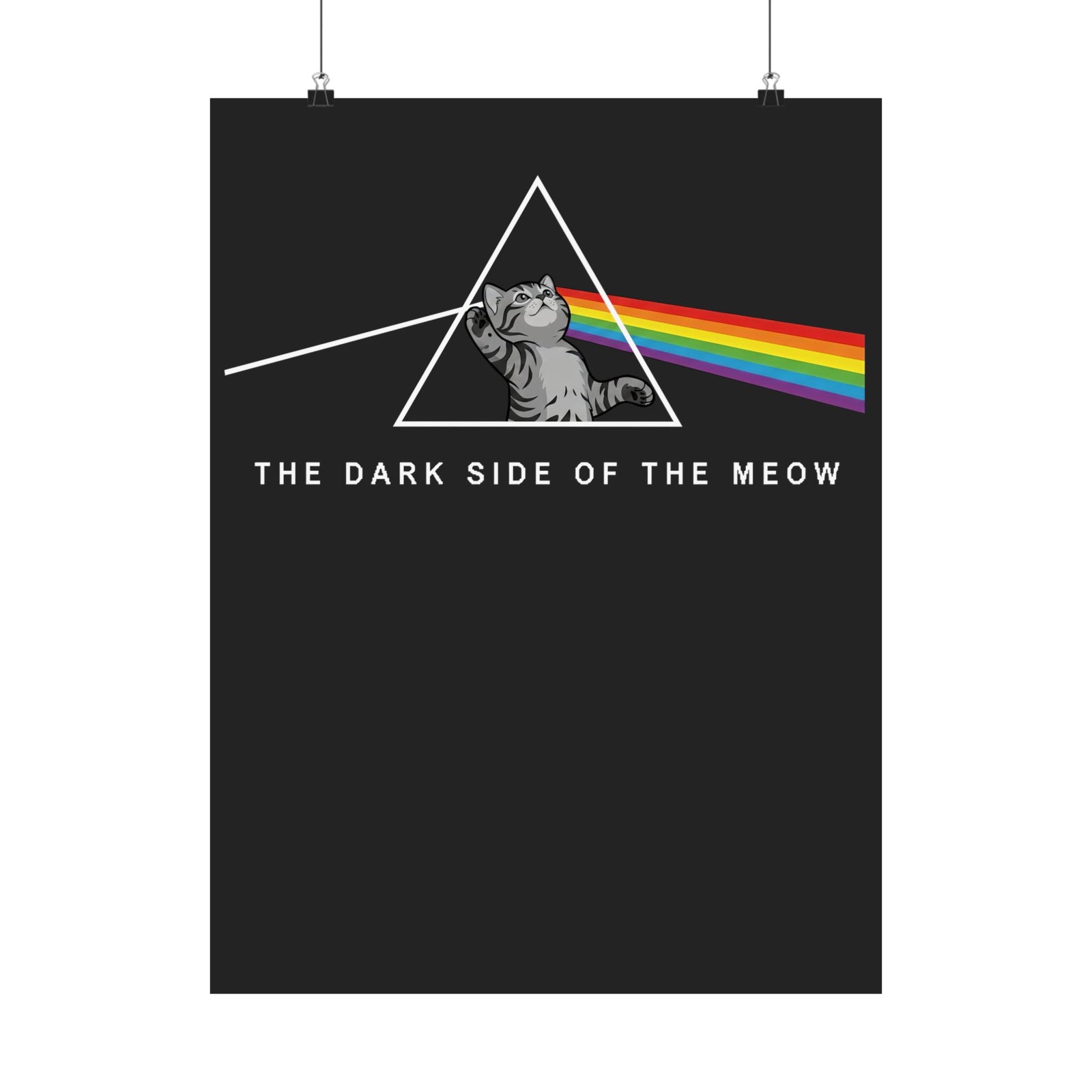 The Dark Side of Meow Poster Cat Humor Poster