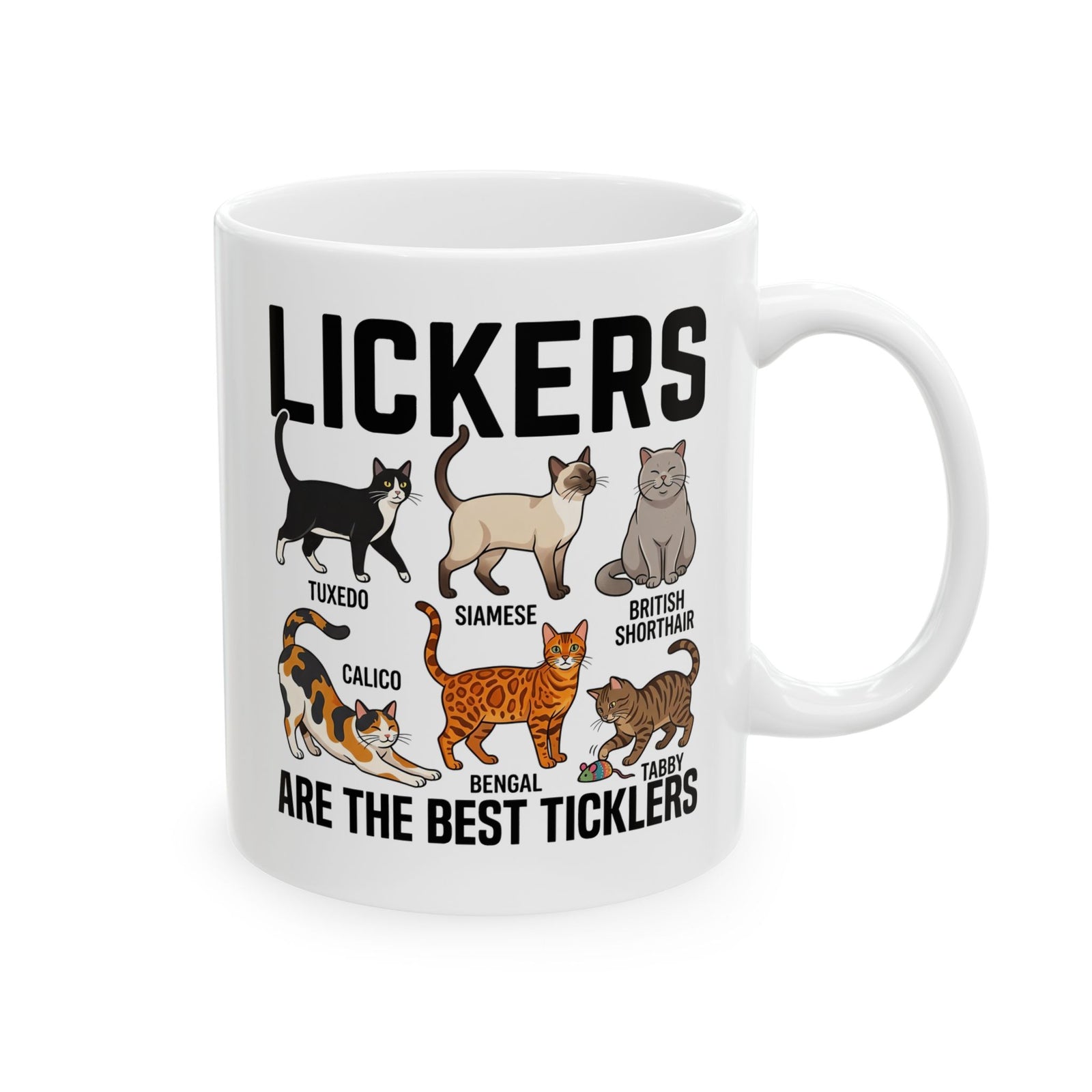 Cats Lickers Ceramic Mug Funny Cat Lover Mug