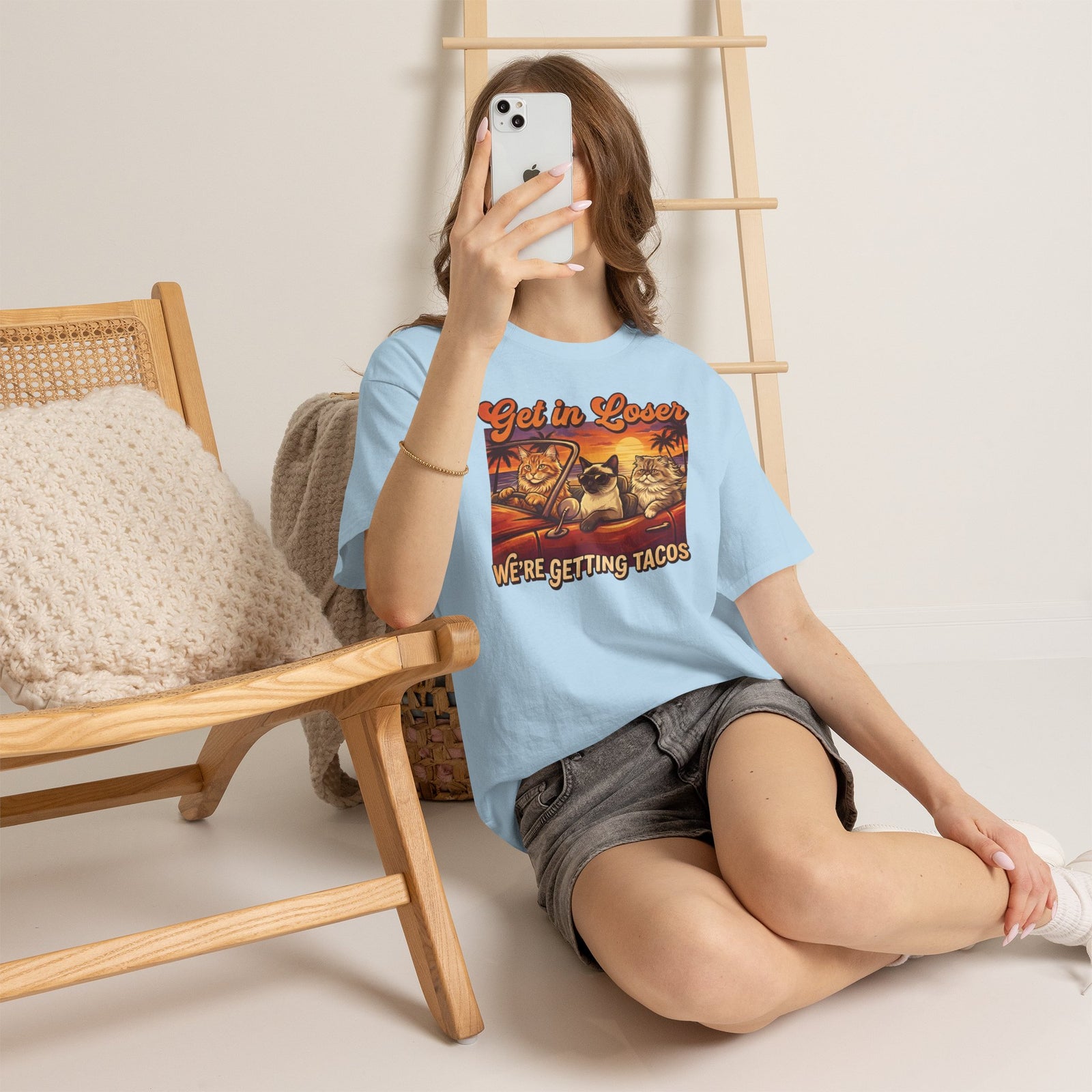 Get In Losers We're Getting Tacos Cats T-Shirt