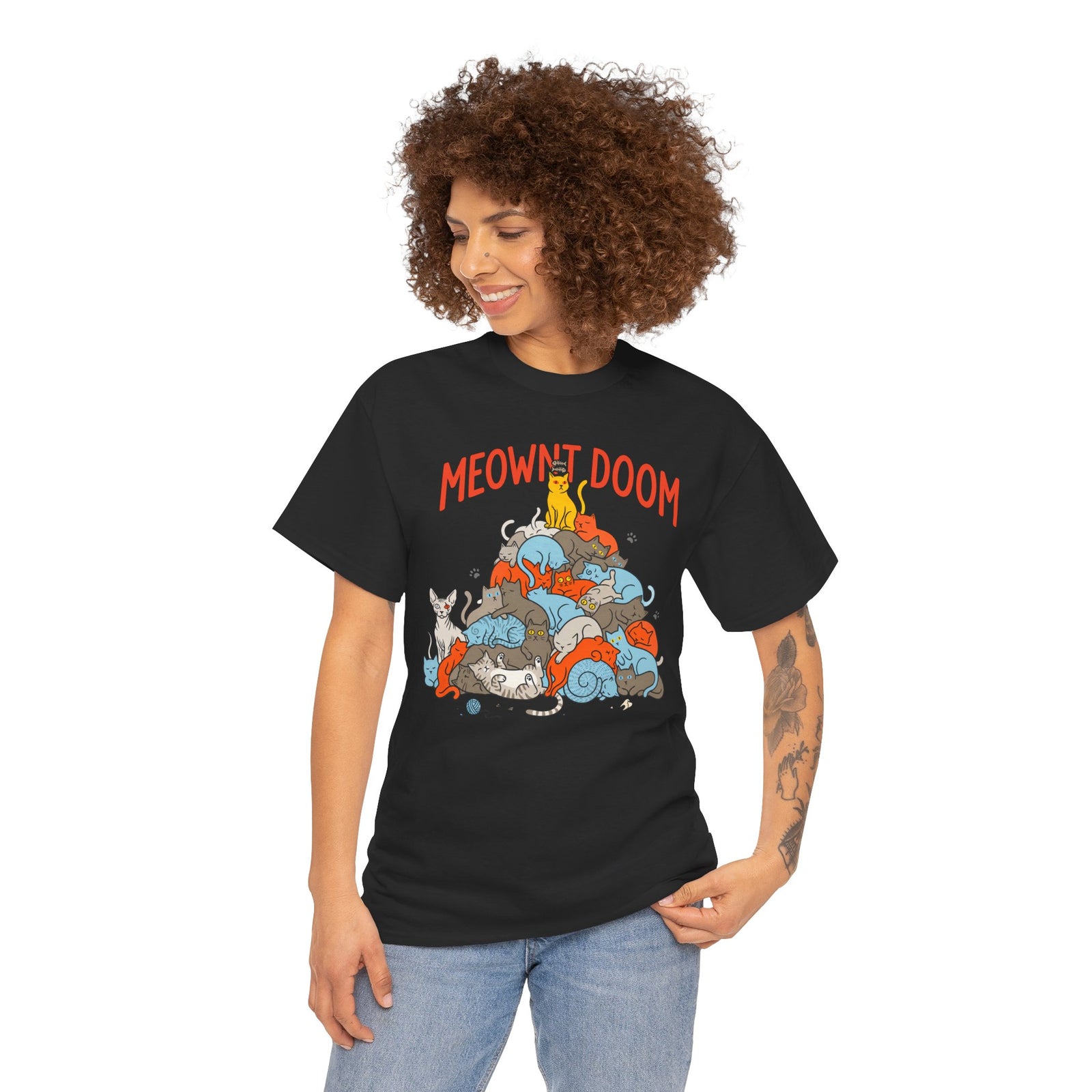 Meownt Doom T-Shirt — Funny Cat 'meownt doom' Graphic Tee