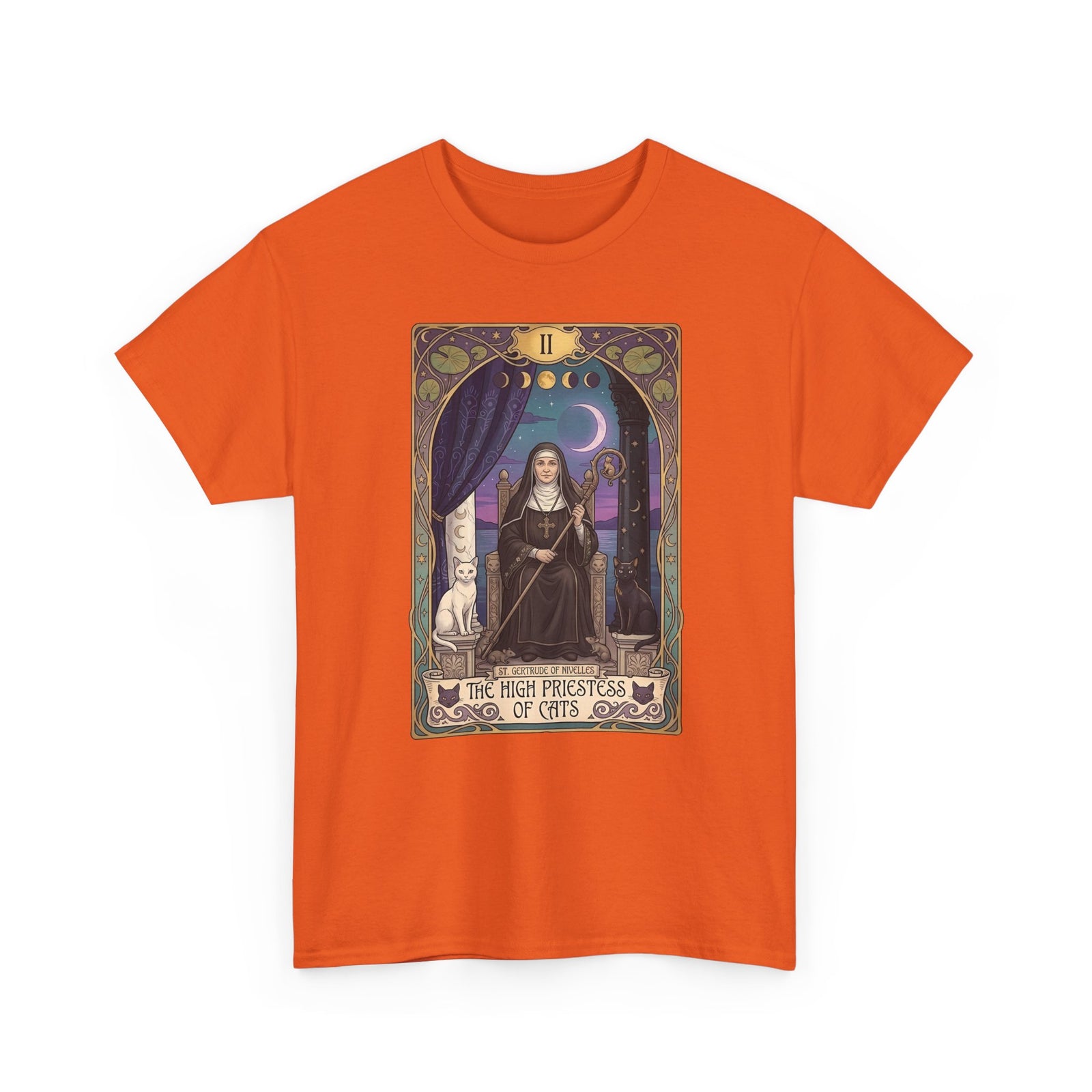 High Priestess of Cats T-Shirt — Mystical Cat Lover Tee