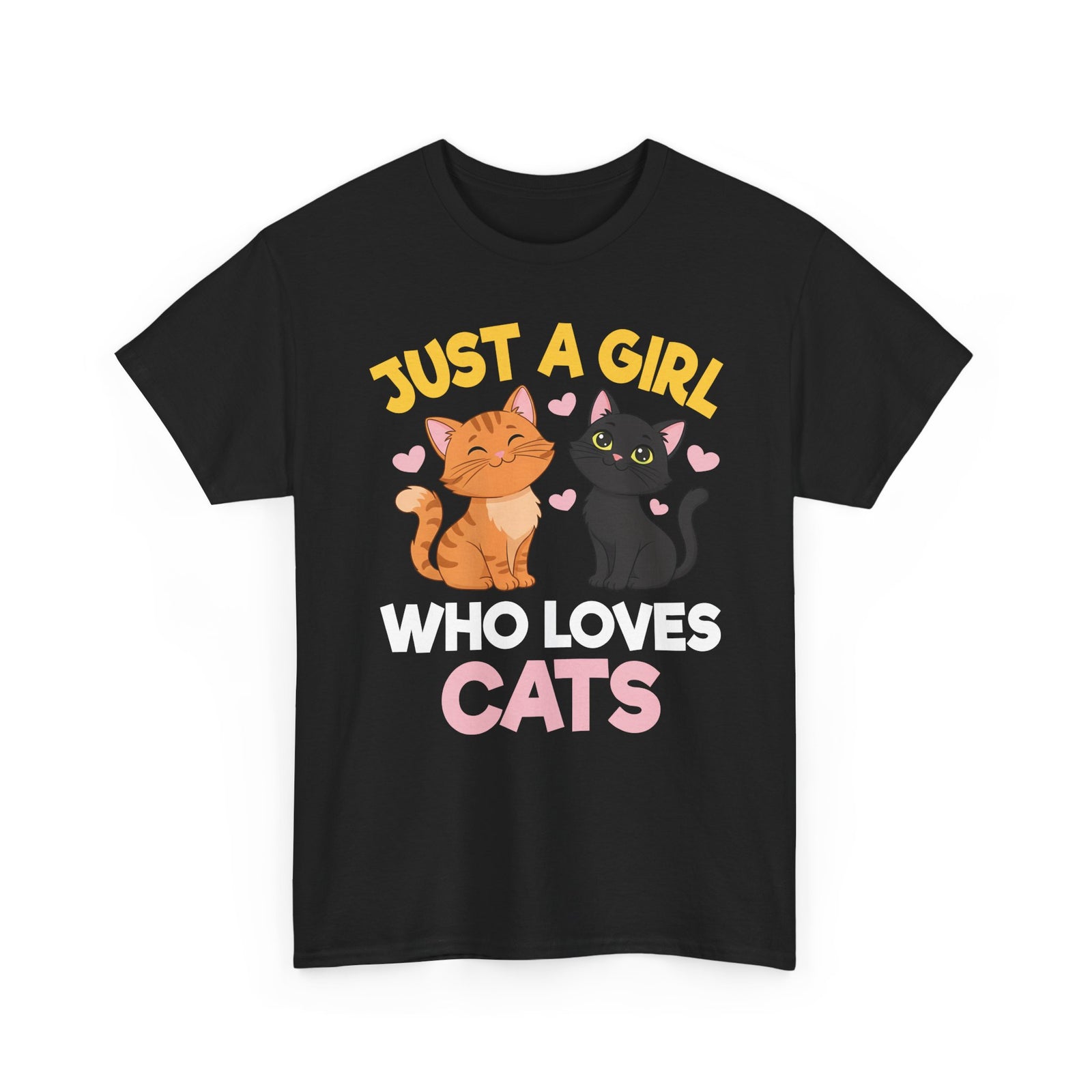 Just a Girl Who Loves Cats T-Shirt — Cute Cat Lover Tee