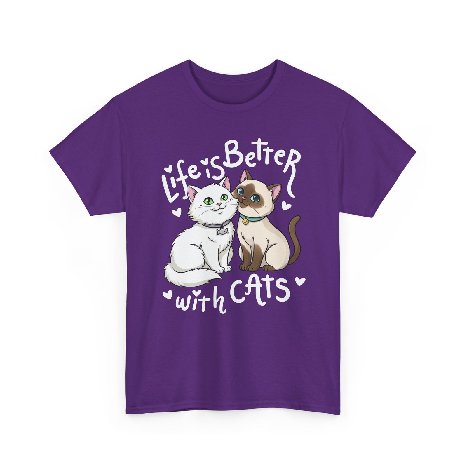 Life is Better with Cats T-Shirt - Cute Cat Lover Gift Shirt