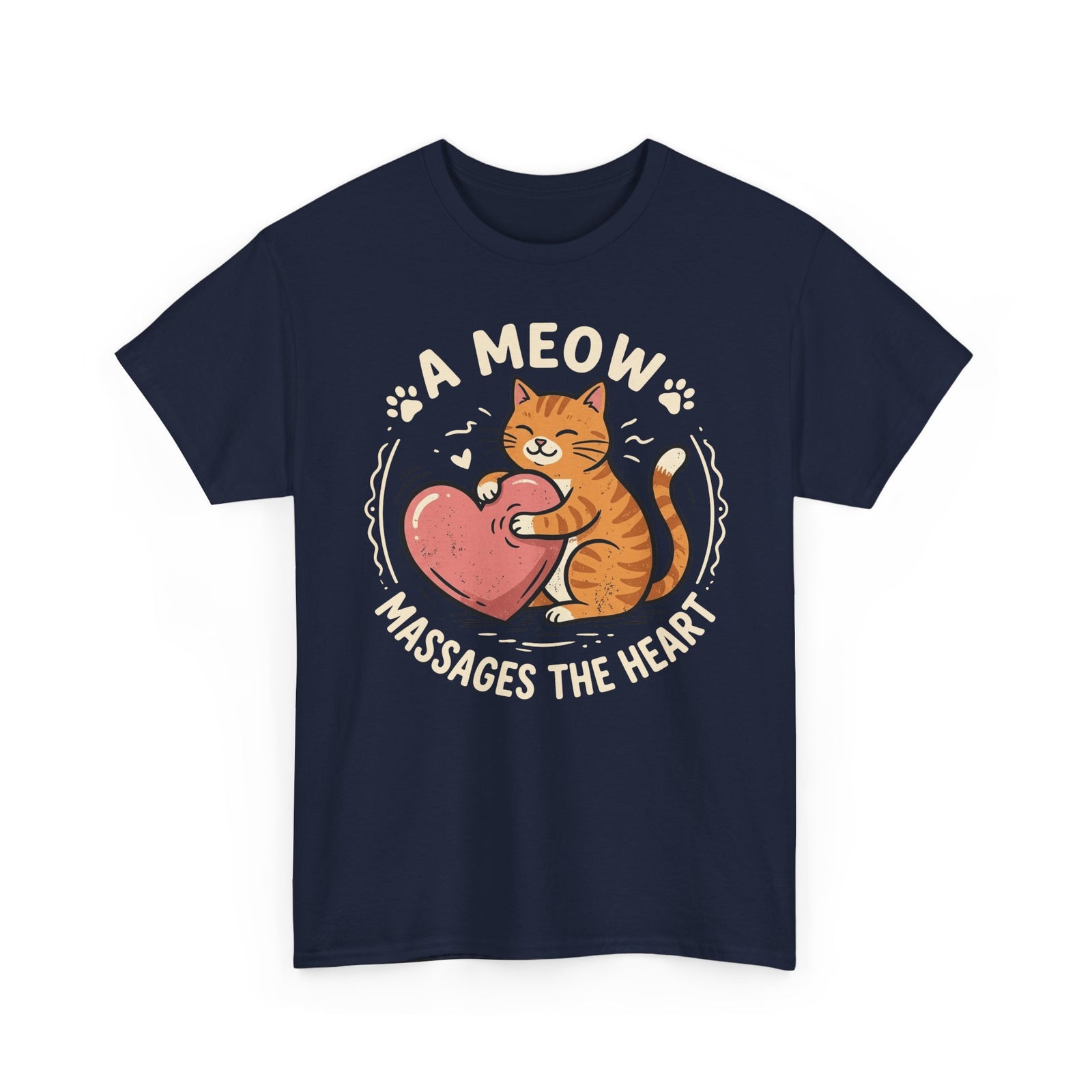 'A Meow Massages The Heart' Cat T-Shirt