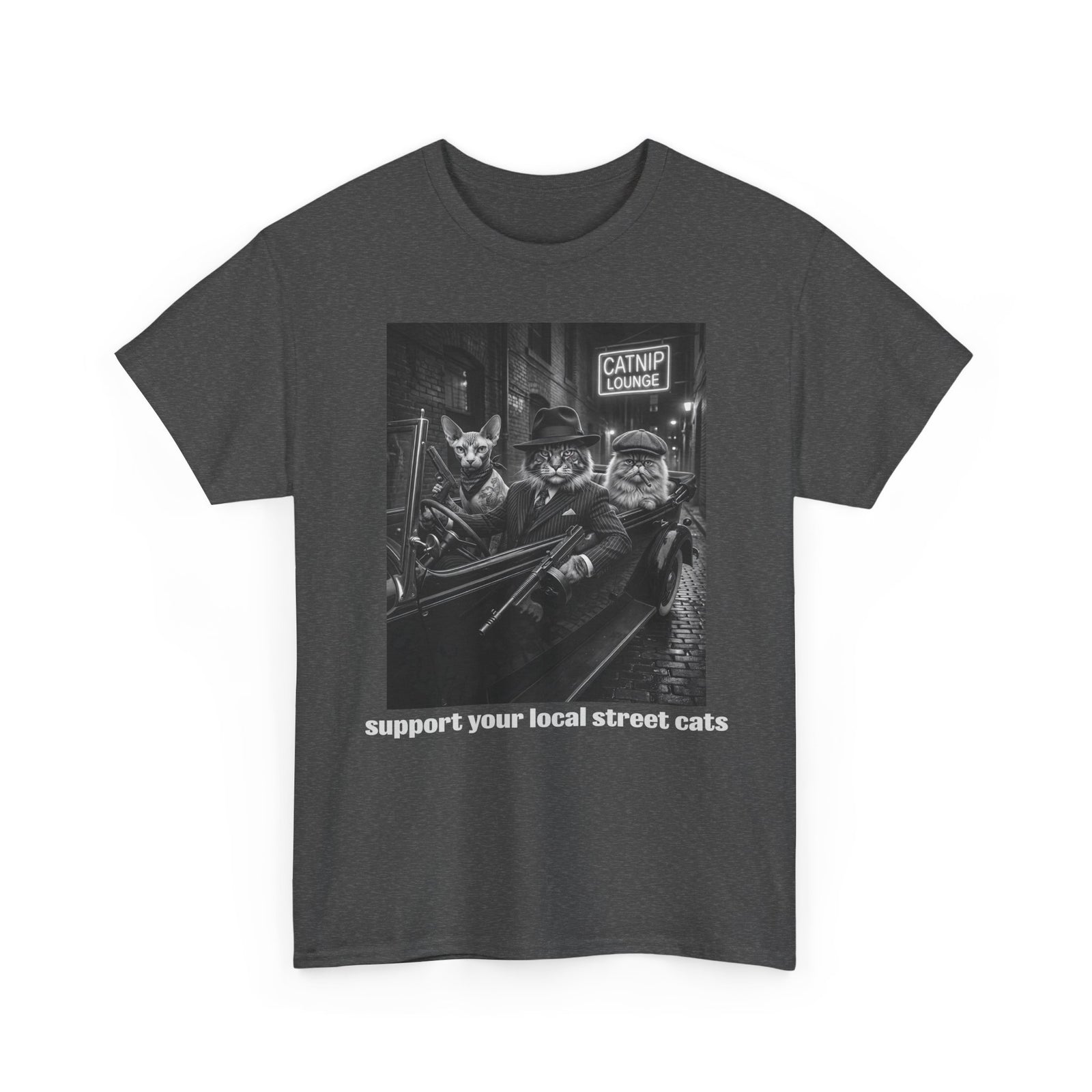 Support Your Local Street Cats T‑Shirt — Retro Rescue Cat Tee
