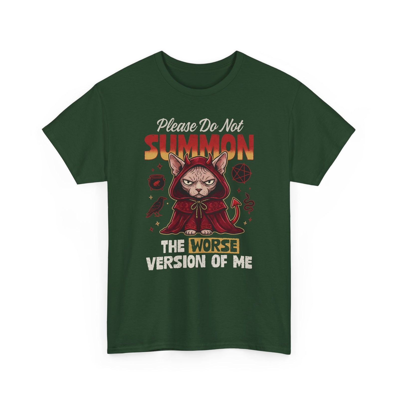 Gothic Witchy Cat T-Shirt — Witch Cat Graphic Tee