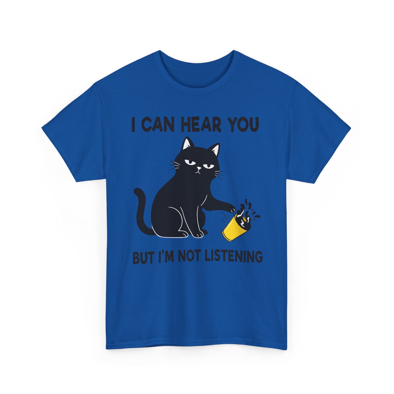 I Can Hear You But I'm Not Listening Funny Cat T-Shirt - Sarcastic Cat Lover Gift