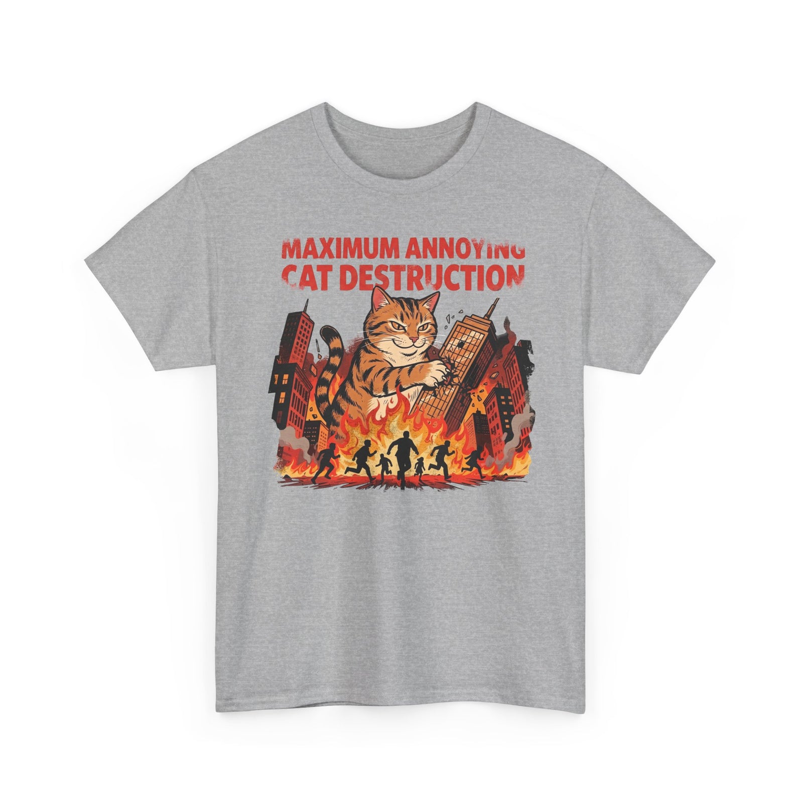 Cat Destruction Tee — 'Maximum Annoyance: Cat Destruction' Retro Apocalyptic Cat Graphic T‑Shirt