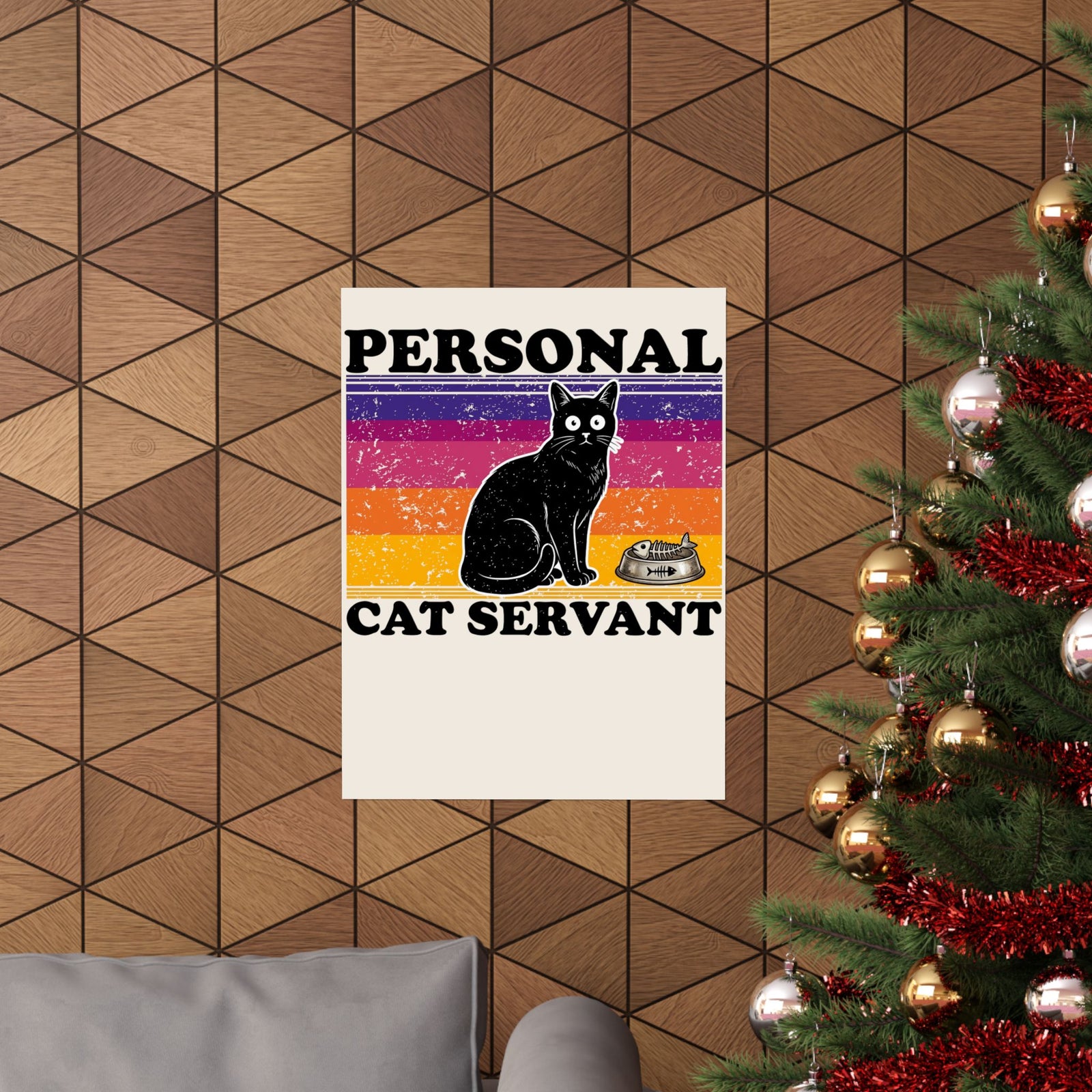 Personal Cat Servant Poster — Funny Cat Lover Poster