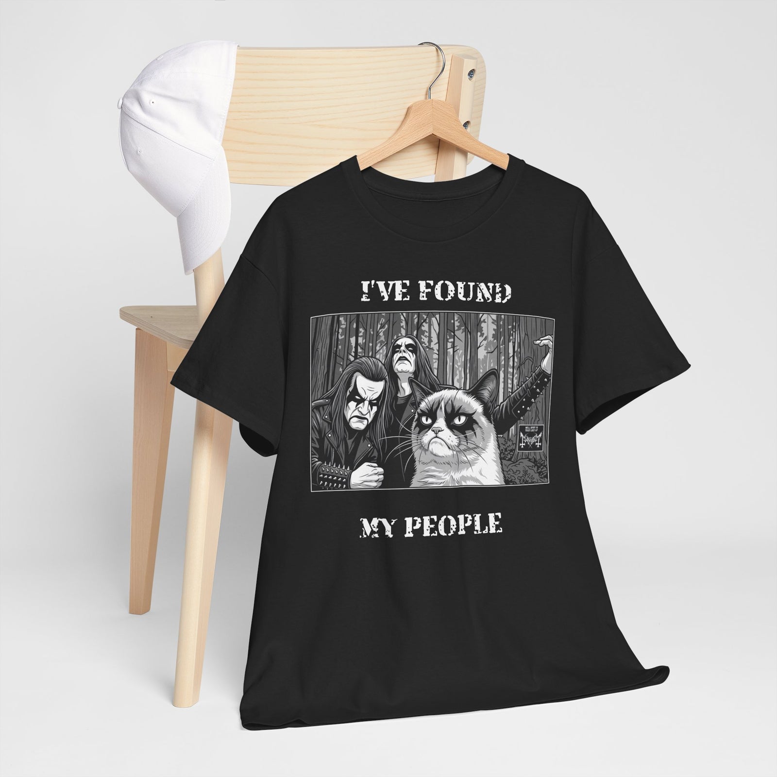 I've Found My People T-Shirt Cat Goth Humor Tee