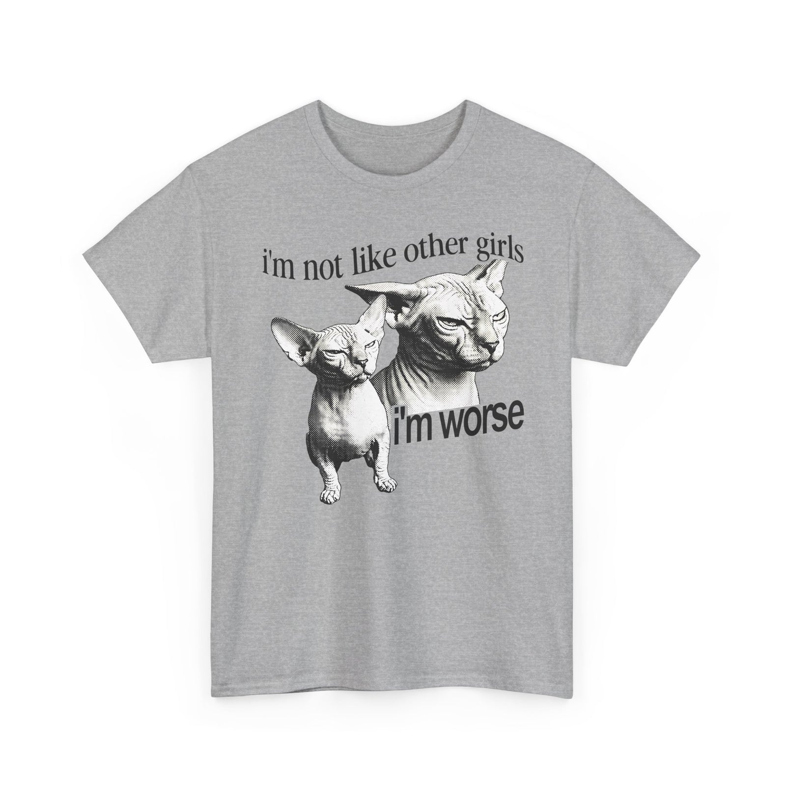 I'm Not Like Other Girls I'm Worse T-Shirt — Funny Sphynx Cat Tee