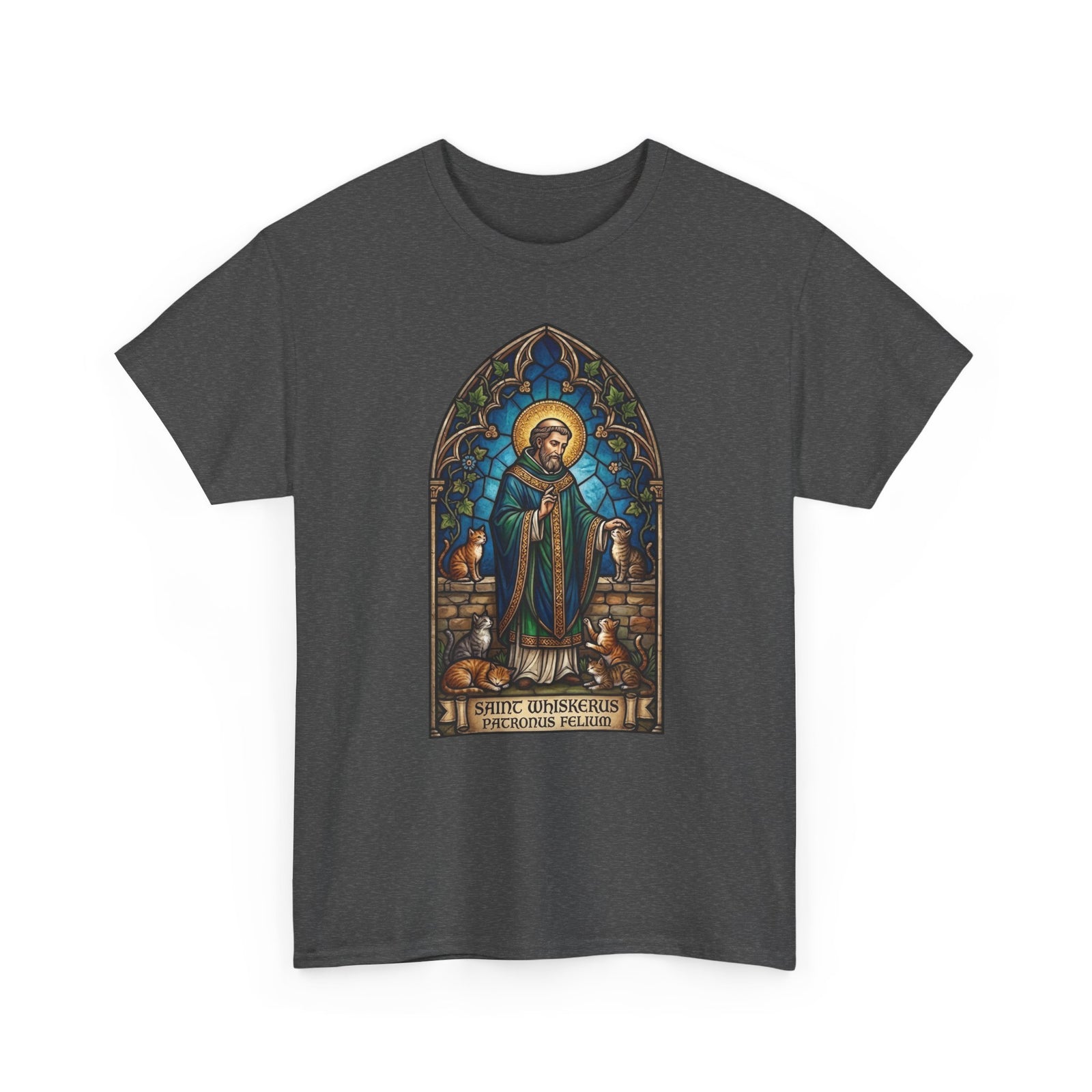 Patronus Felium 'Saint Whiskerus' T-Shirt