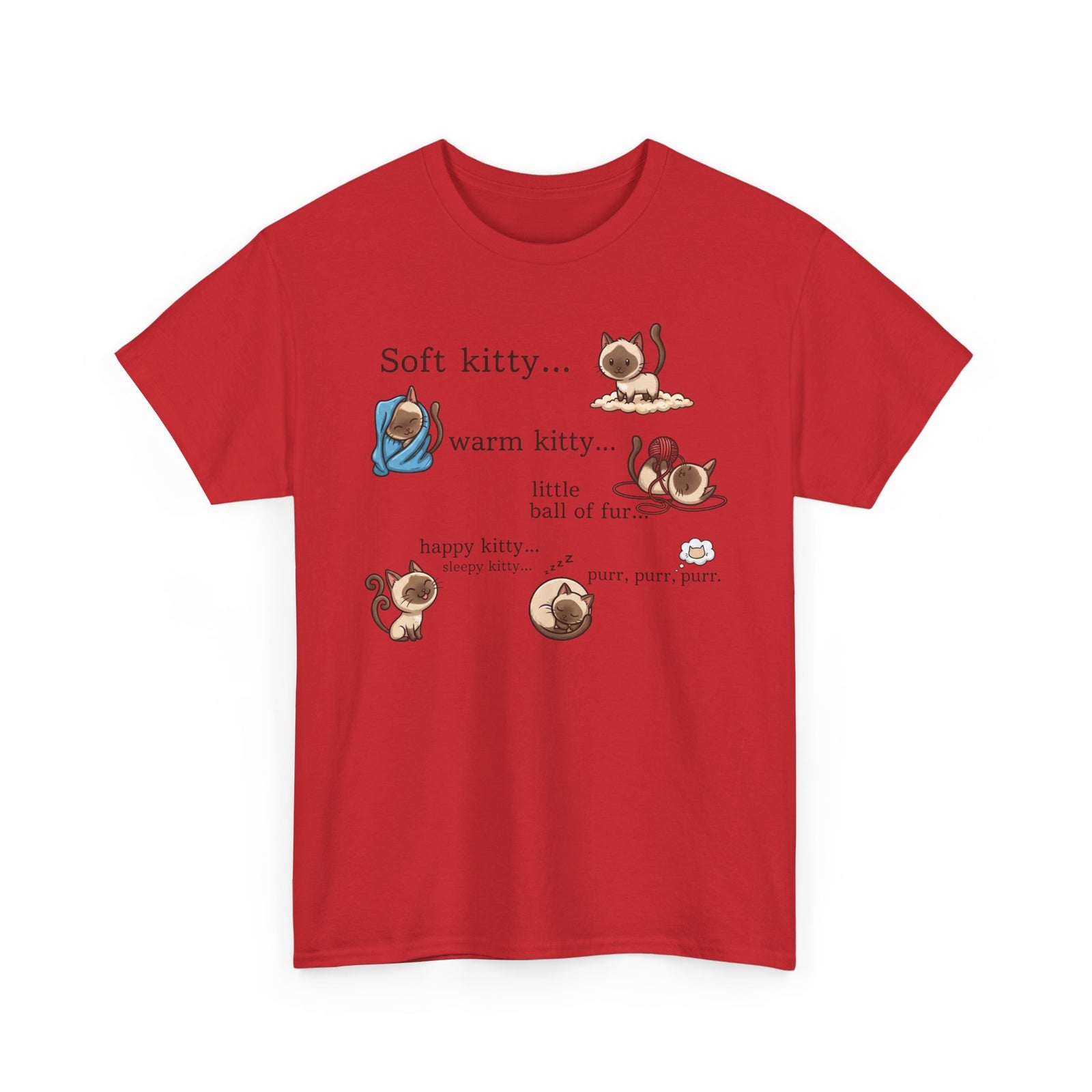 Soft Kitty Warm Kitty T-Shirt — Cute Cat Lyrics Tee