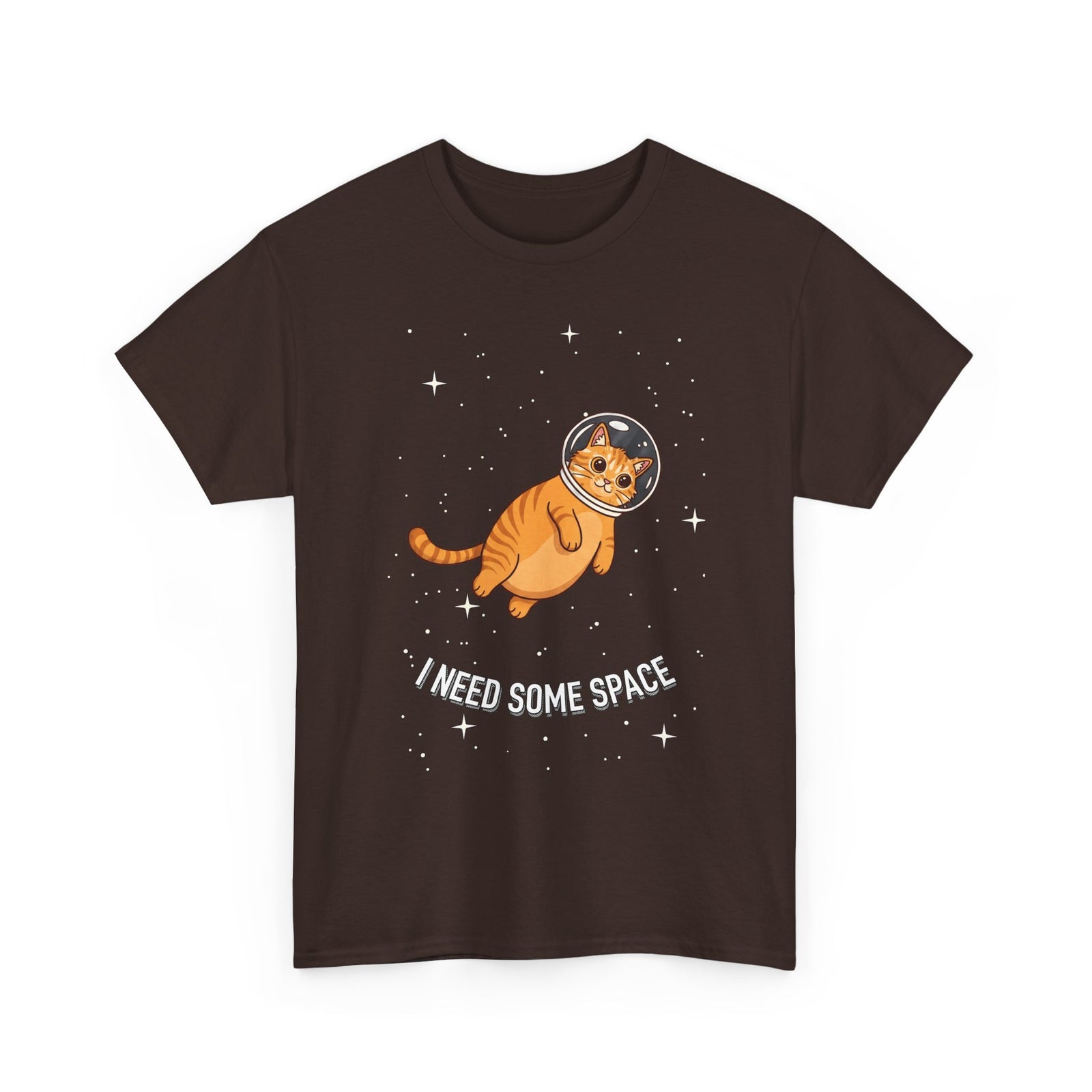 I Need Some Space Cat T-Shirt — Cute Astronaut Orange Tabby Feline Tee
